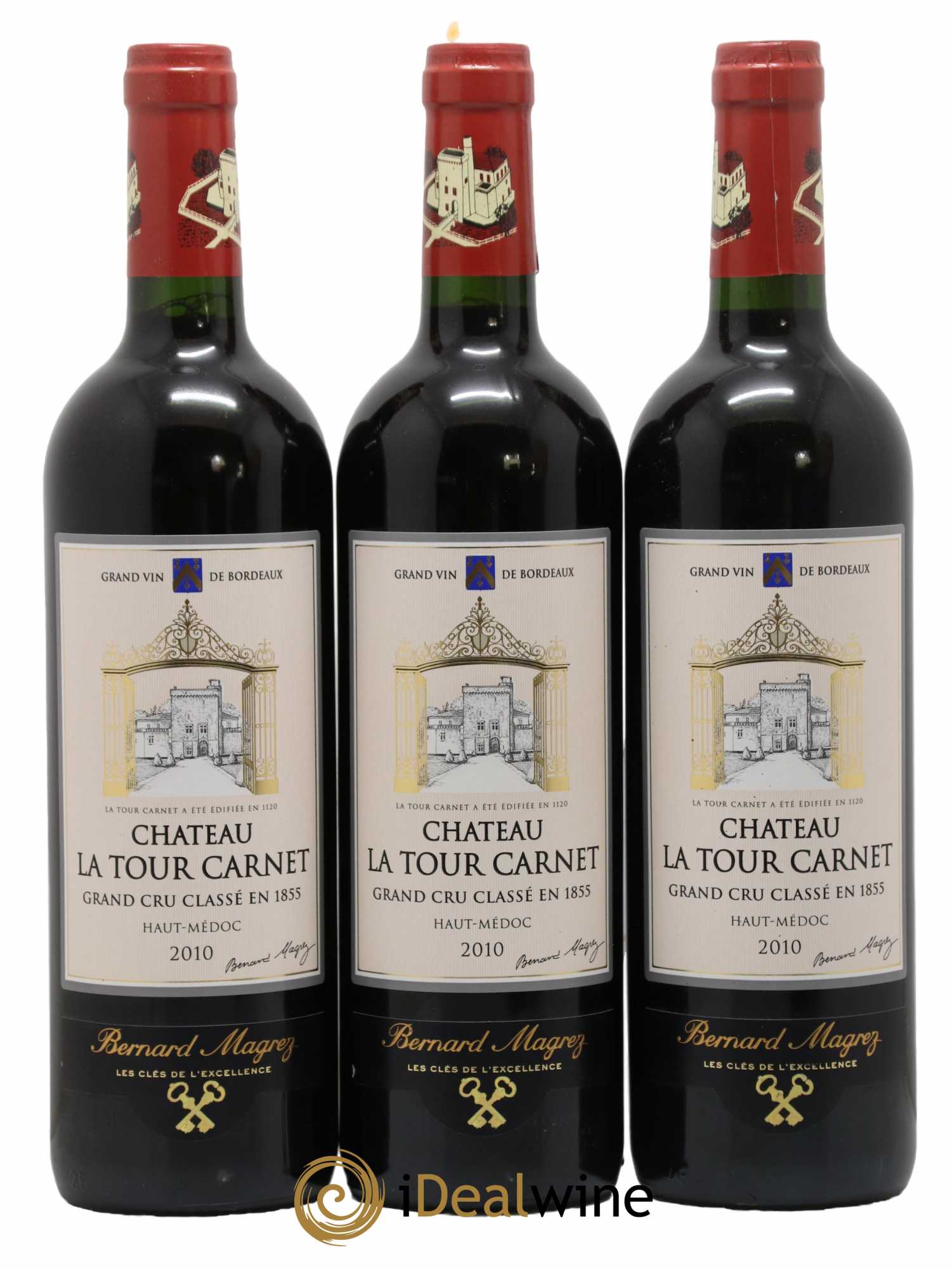 Château la Tour Carnet 4ème Grand Cru Classé  2010 - Lotto di 6 bottiglie - 2