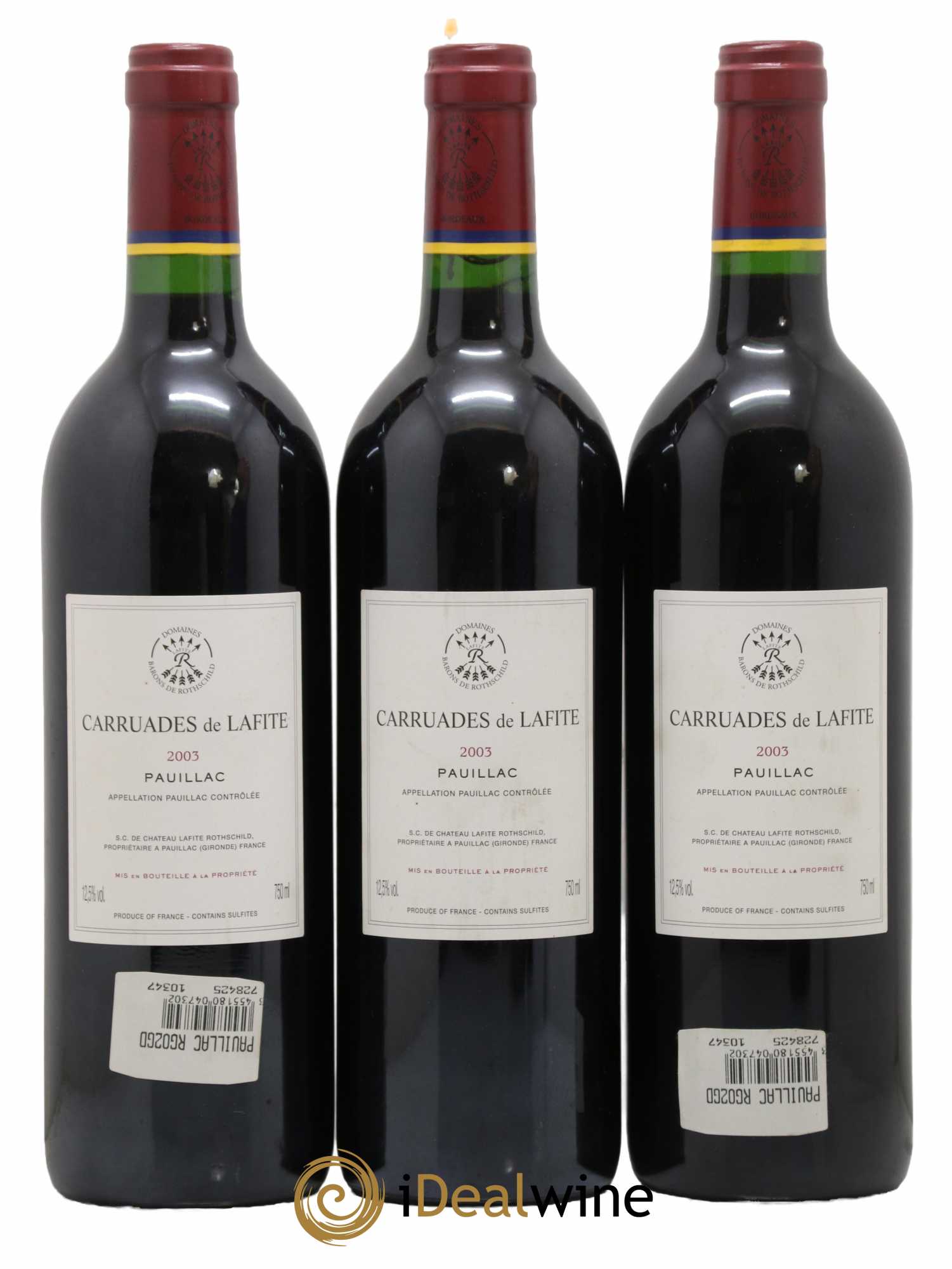 Carruades de Lafite Rothschild Second Vin 2003 - Lot de 3 bouteilles - 1