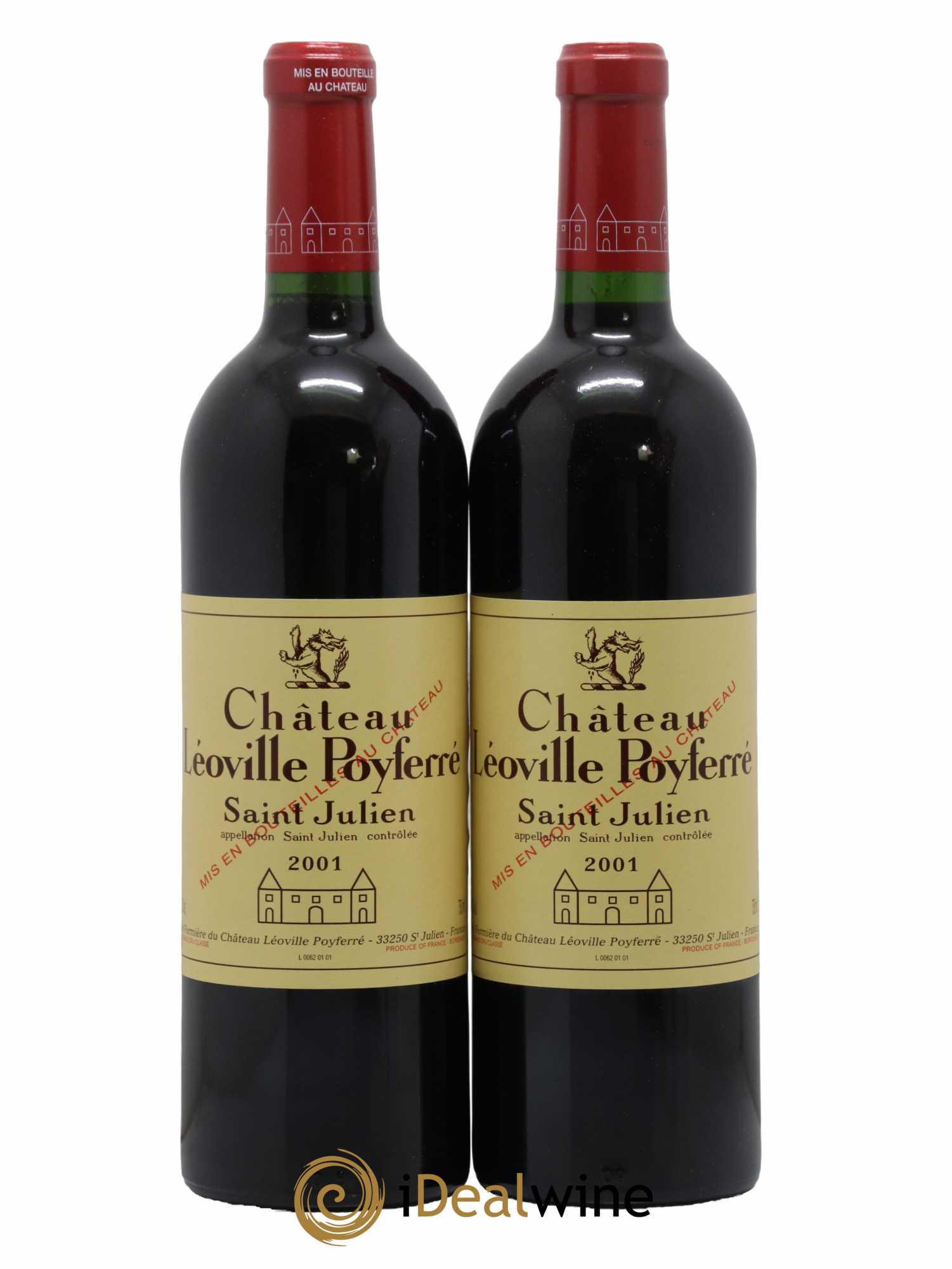 Château Léoville Poyferré 2ème Grand Cru Classé 2001 - Lot de 2 bouteilles - 0