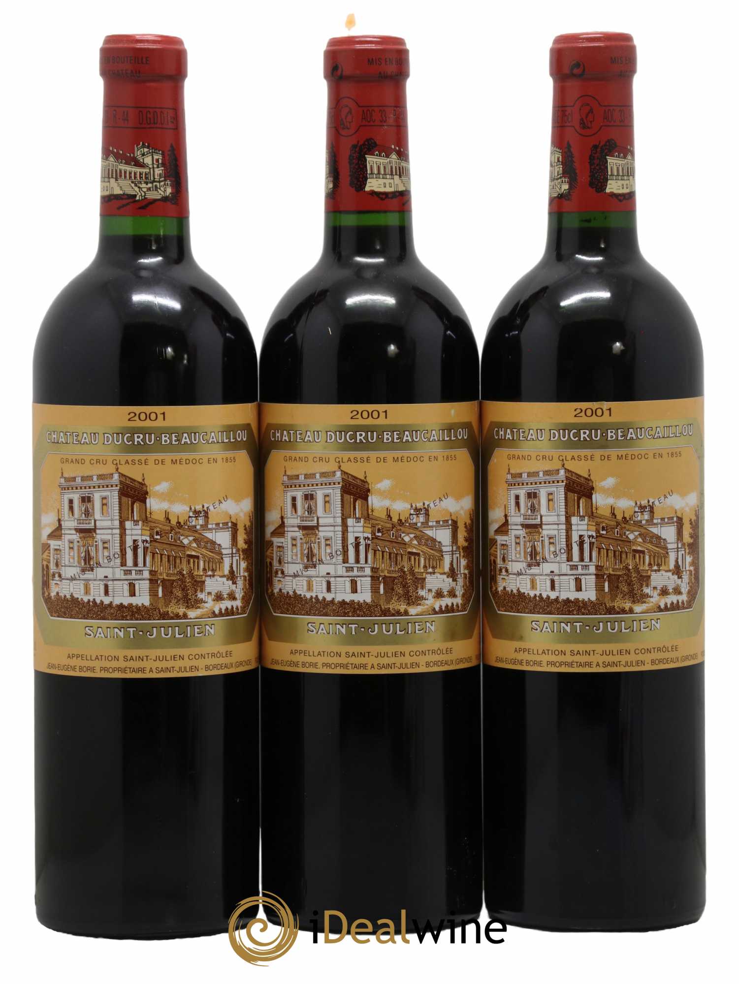 Château Ducru Beaucaillou 2ème Grand Cru Classé 2001 - Posten von 3 Flaschen - 0