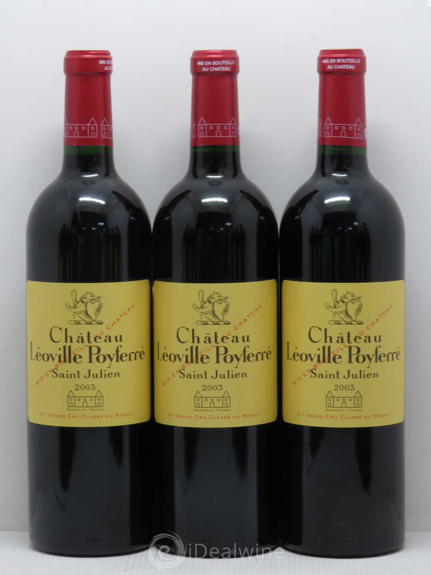 Château Léoville Poyferré 2ème Grand Cru Classé 2003 - Lot de 12 bouteilles - 1