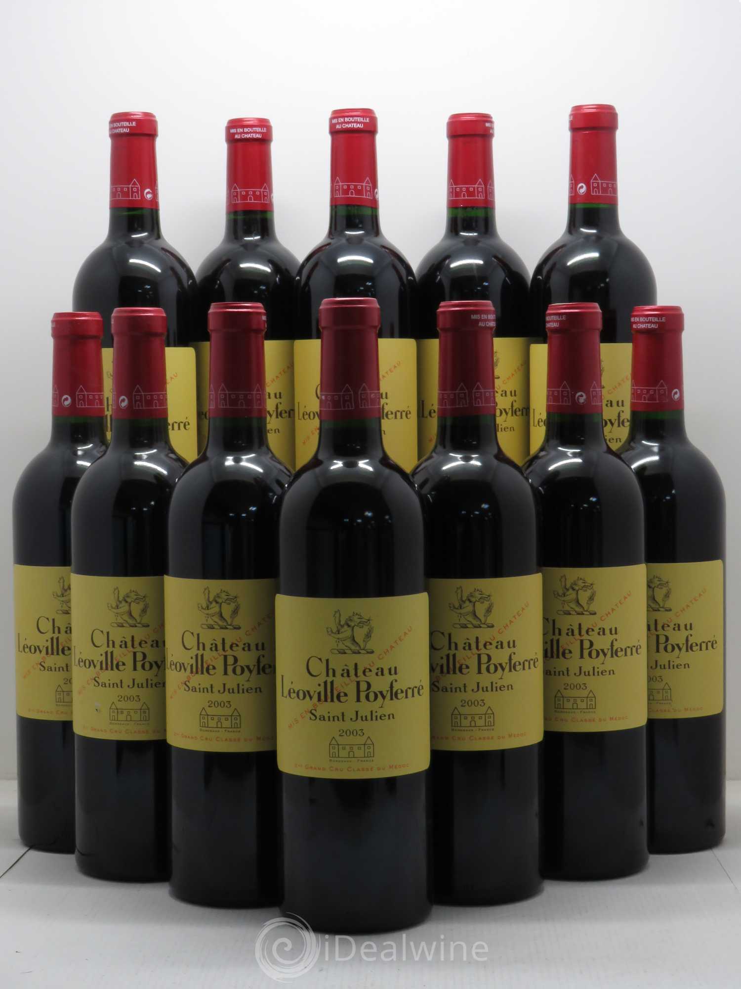 Château Léoville Poyferré 2ème Grand Cru Classé 2003 - Lot de 12 bouteilles - 0
