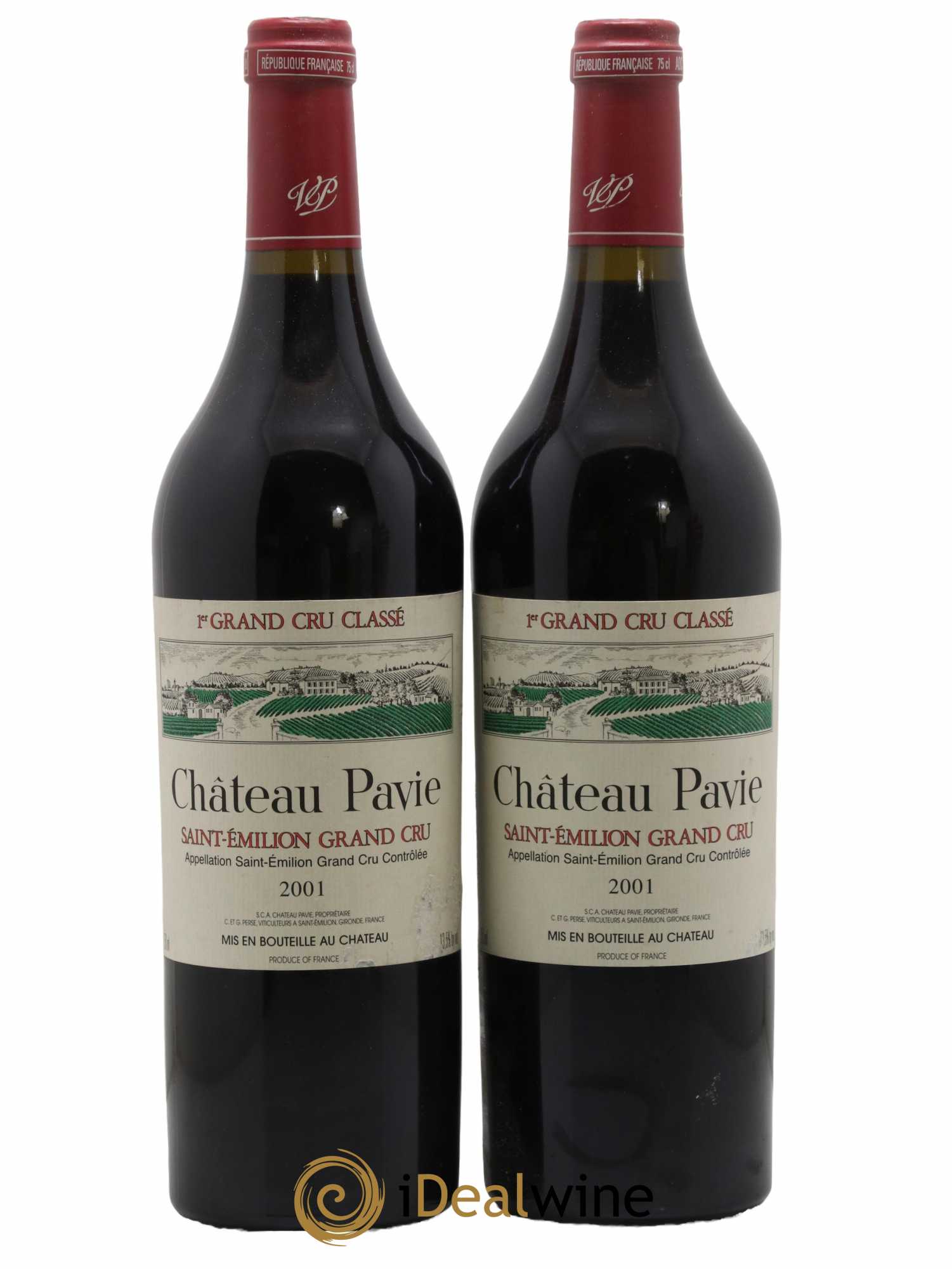 Château Pavie 1er Grand Cru Classé A 2001 - Lot de 2 bouteilles - 0