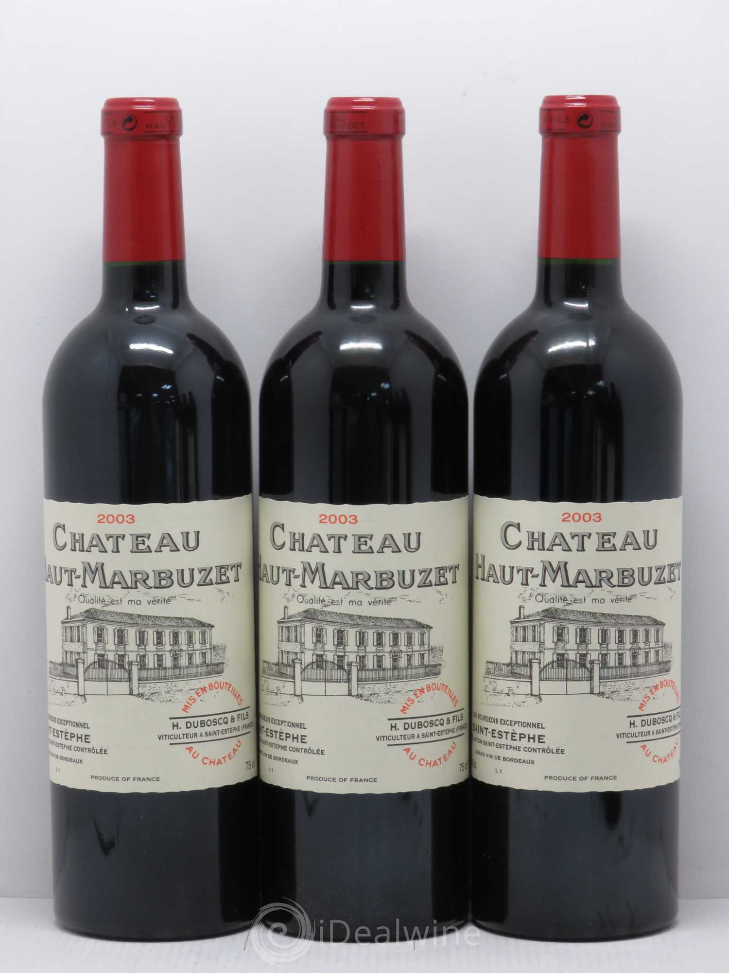 Château Haut Marbuzet 2003 - Lot de 6 bouteilles - 2