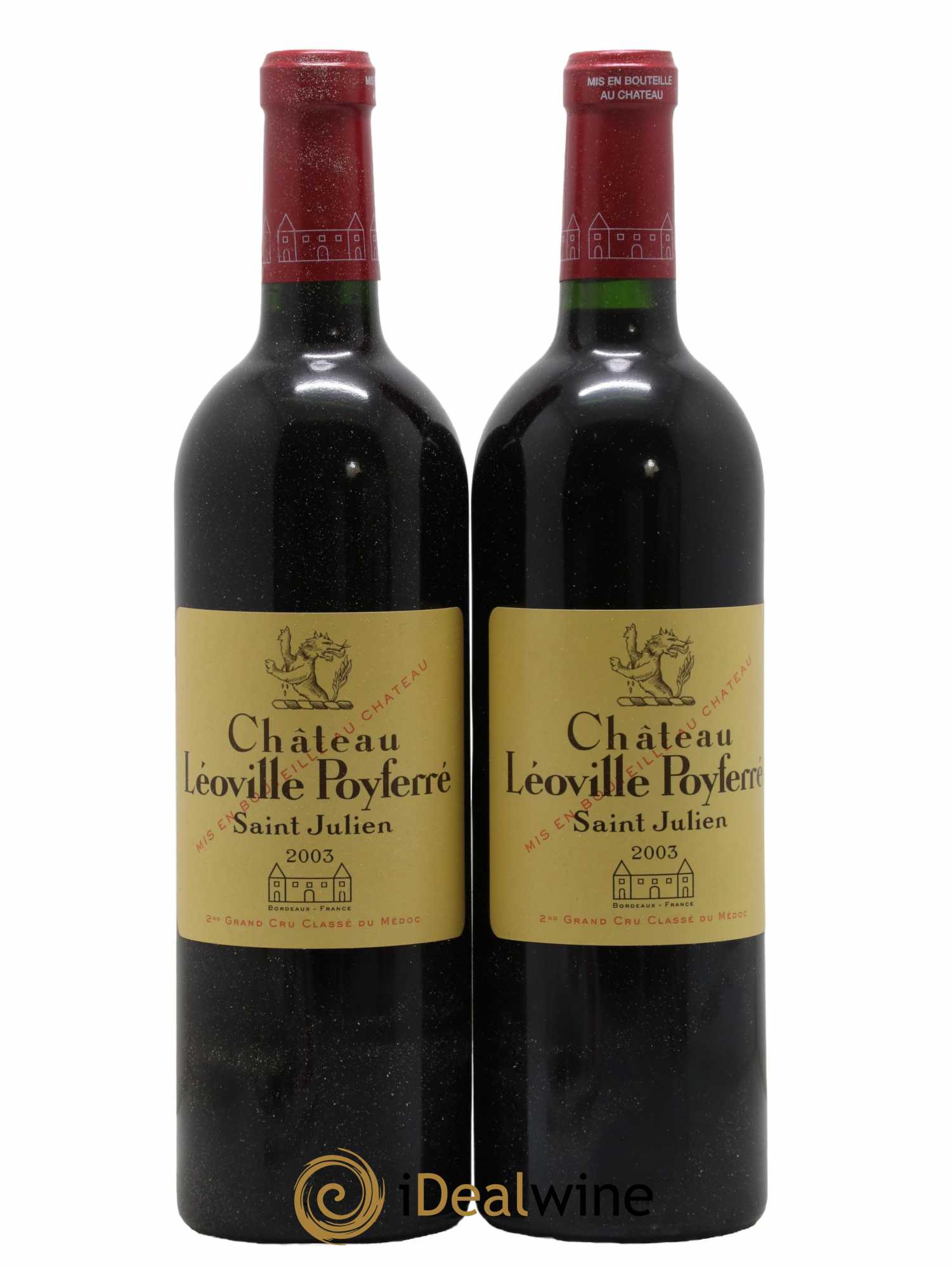 Château Léoville Poyferré 2ème Grand Cru Classé 2003 - Lot de 2 bouteilles - 0