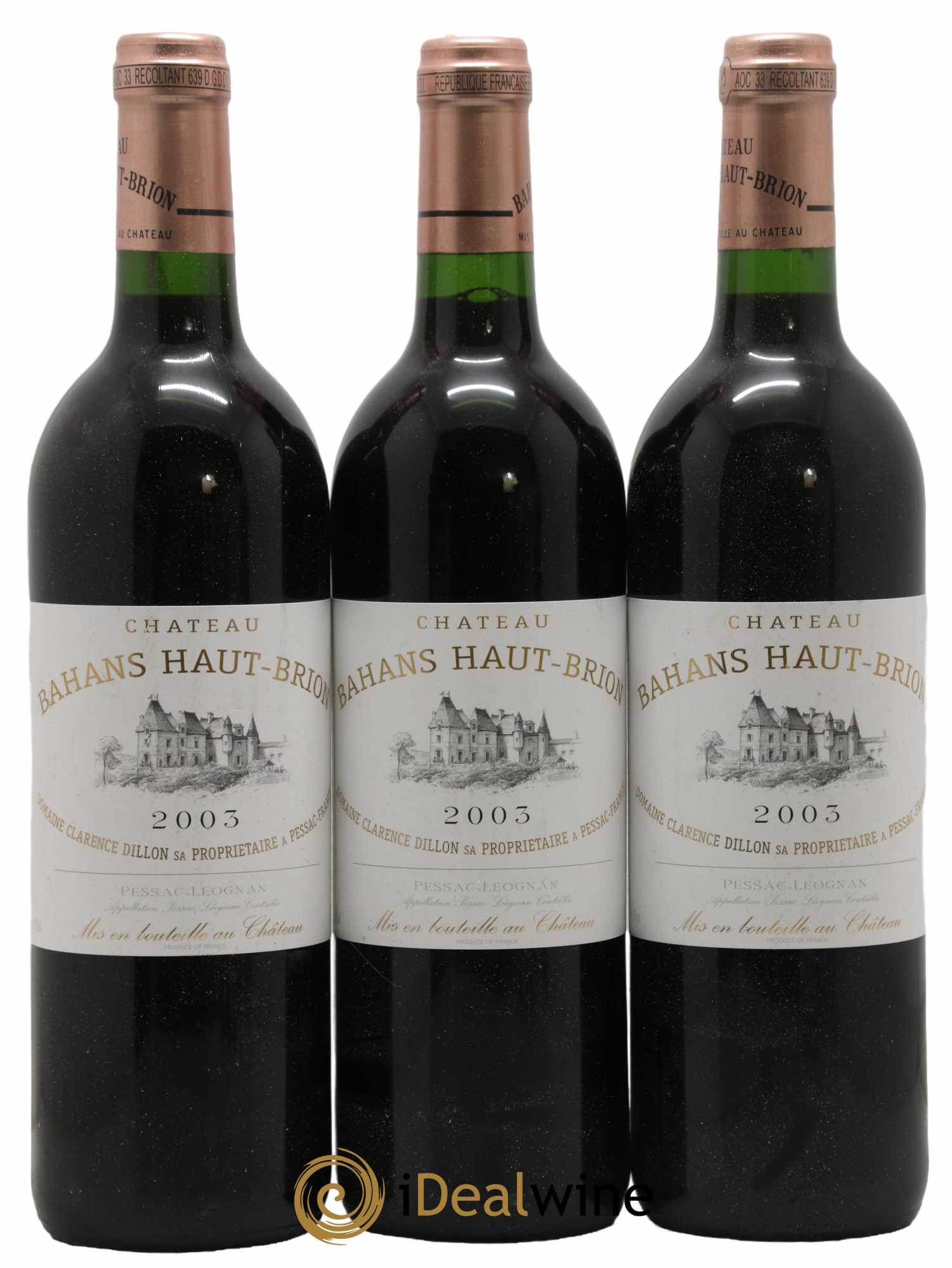 Clarence (Bahans) de Haut-Brion Second Vin 2003 - Lotto di 3 bottiglie - 0