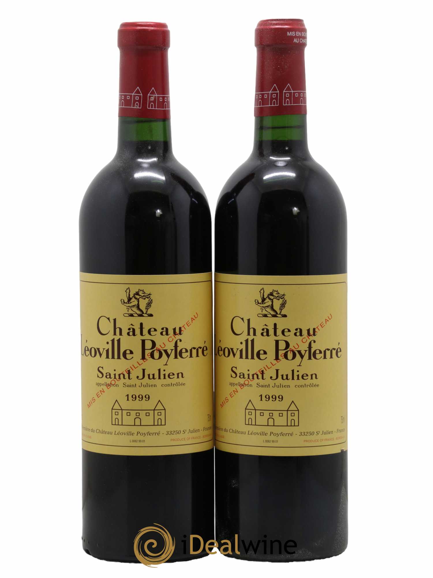 Château Léoville Poyferré 2ème Grand Cru Classé 1999 - Lot de 2 bouteilles - 0