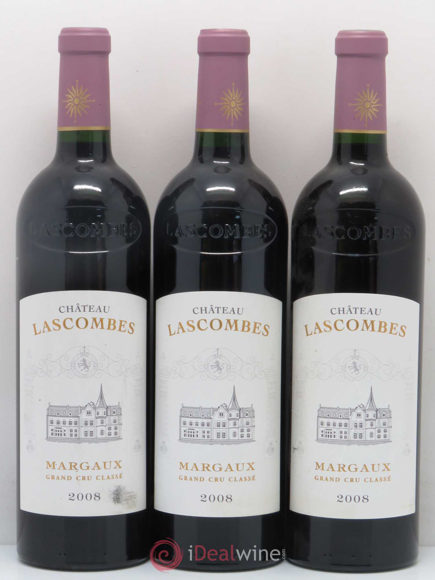 Château Lascombes 2ème Grand Cru Classé 2008 - Lot de 3 bouteilles - 0