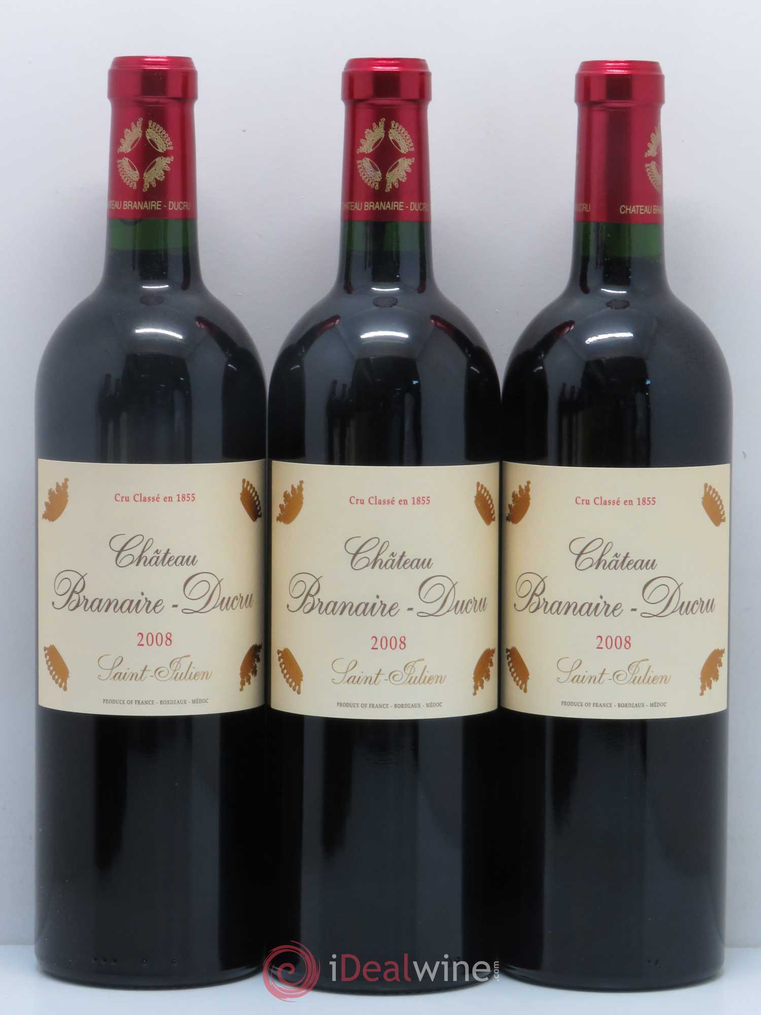 Château Branaire Ducru 4ème Grand Cru Classé 2008 - Lot de 6 bouteilles - 1