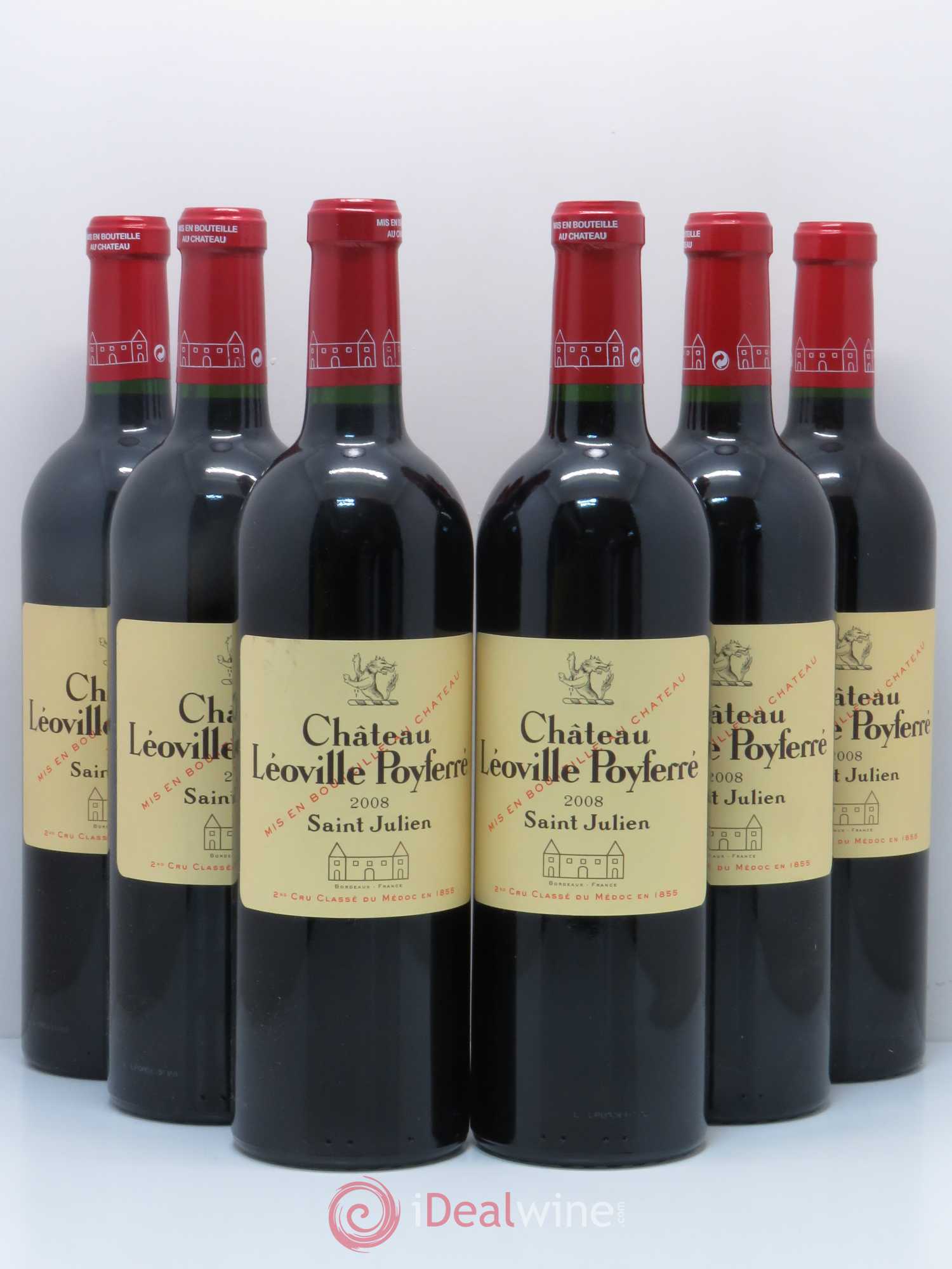 Château Léoville Poyferré 2ème Grand Cru Classé 2008 - Lot de 6 bouteilles - 0