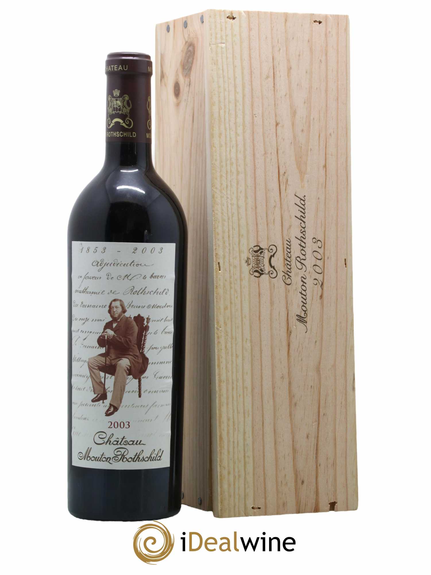 Château Mouton Rothschild 1er Grand Cru Classé 2003 - Lot de 1 bouteille - 0
