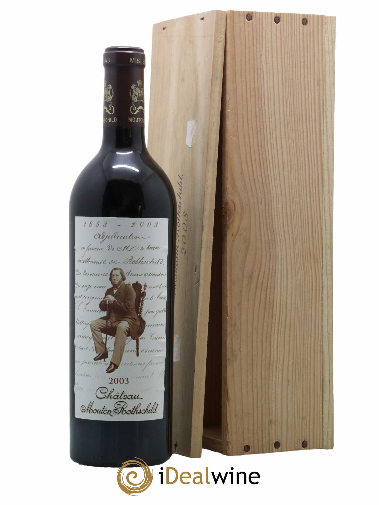 Château Mouton Rothschild 1er Grand Cru Classé 2003 - Lot de 1 bouteille - 0