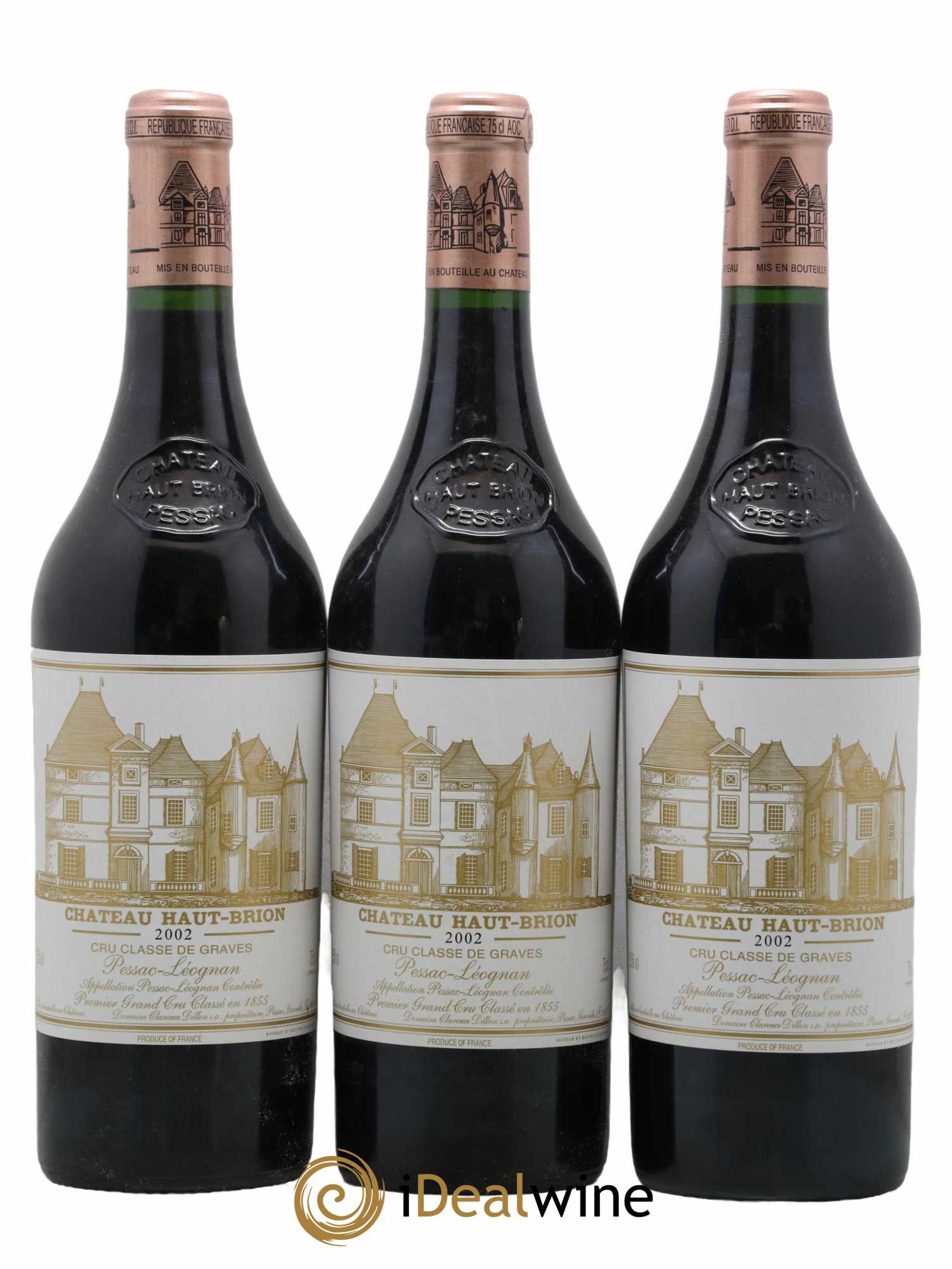 Château Haut Brion 1er Grand Cru Classé 2002 - Lot de 6 bouteilles - 2