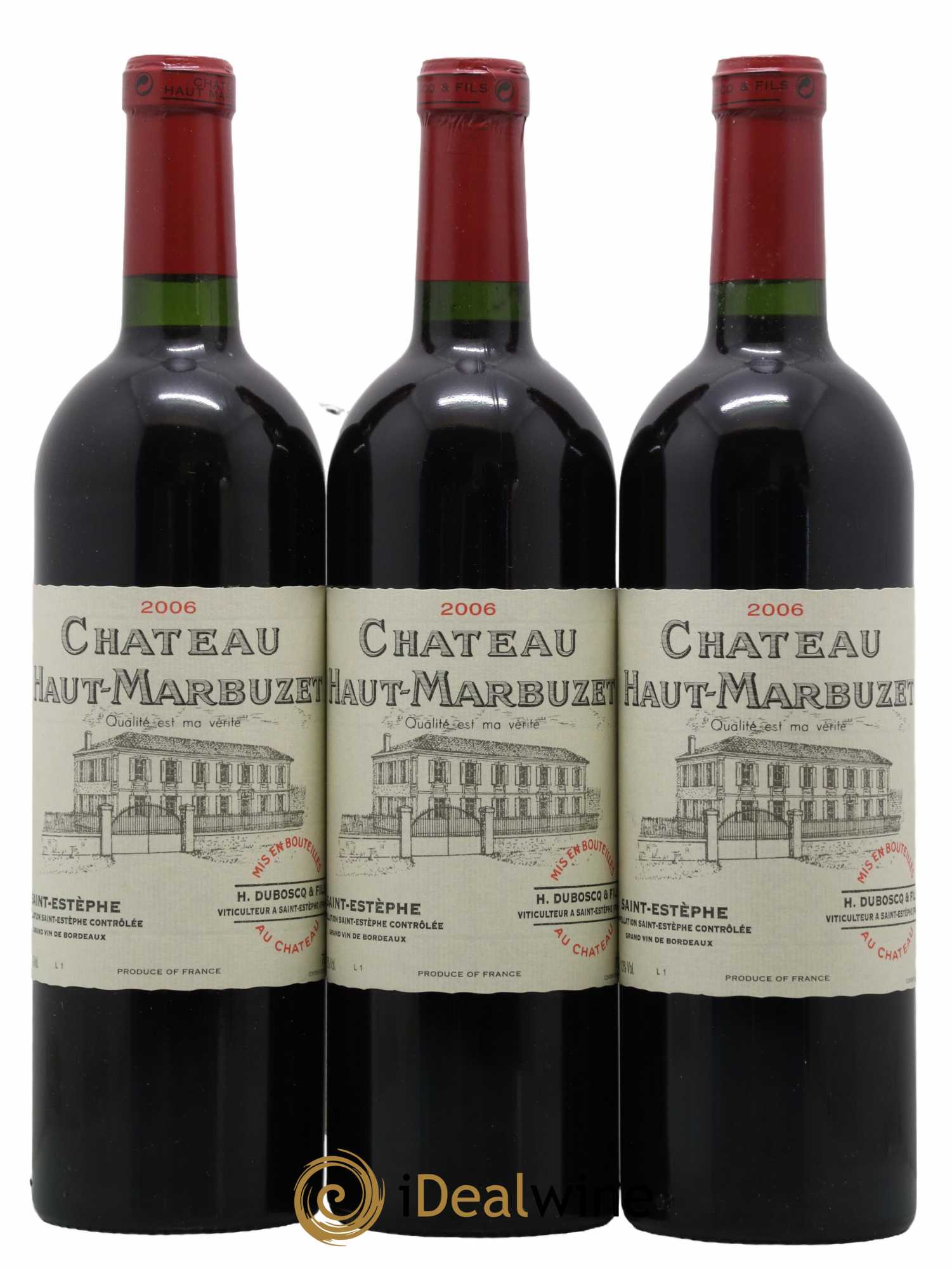 Château Haut Marbuzet 2006 - Lot de 3 bouteilles - 0
