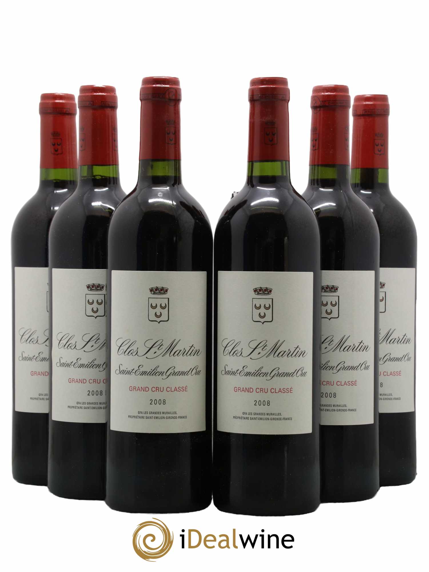 Clos Saint Martin Grand Cru Classé 2008 - Lot de 6 bouteilles - 0