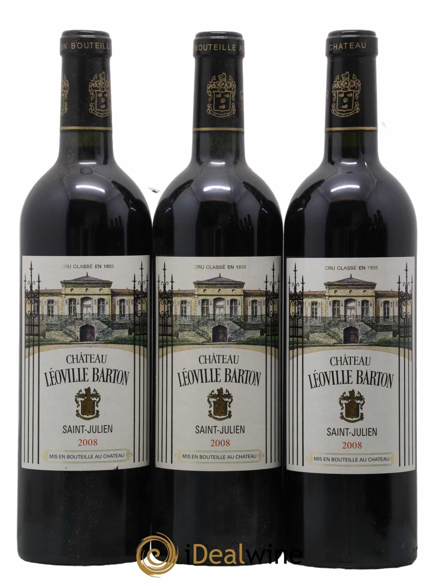Château Léoville Barton 2ème Grand Cru Classé 2008 - Lot de 3 bouteilles - 0