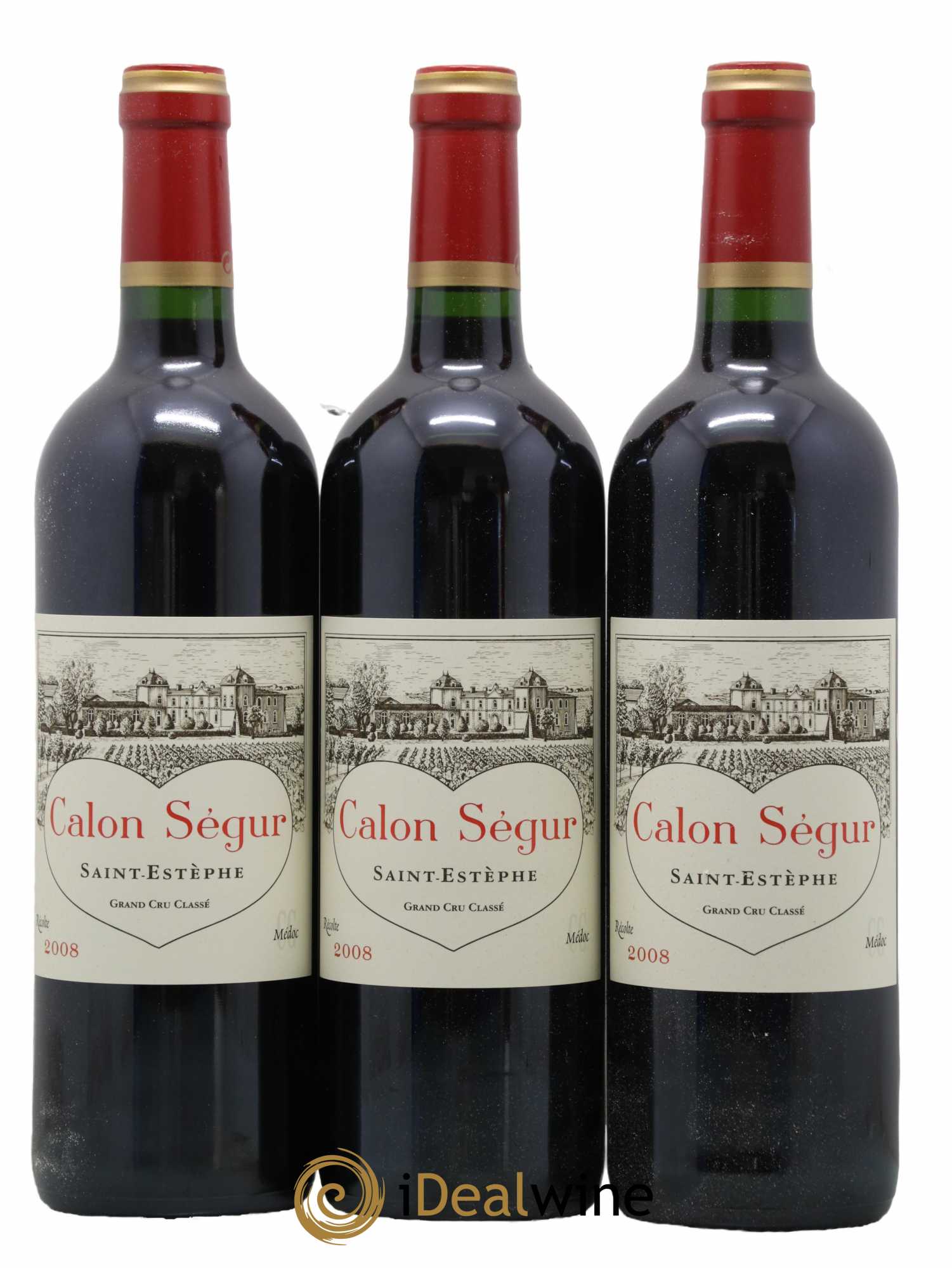 Château Calon Ségur 3ème Grand Cru Classé 2008 - Lot de 3 bouteilles - 0