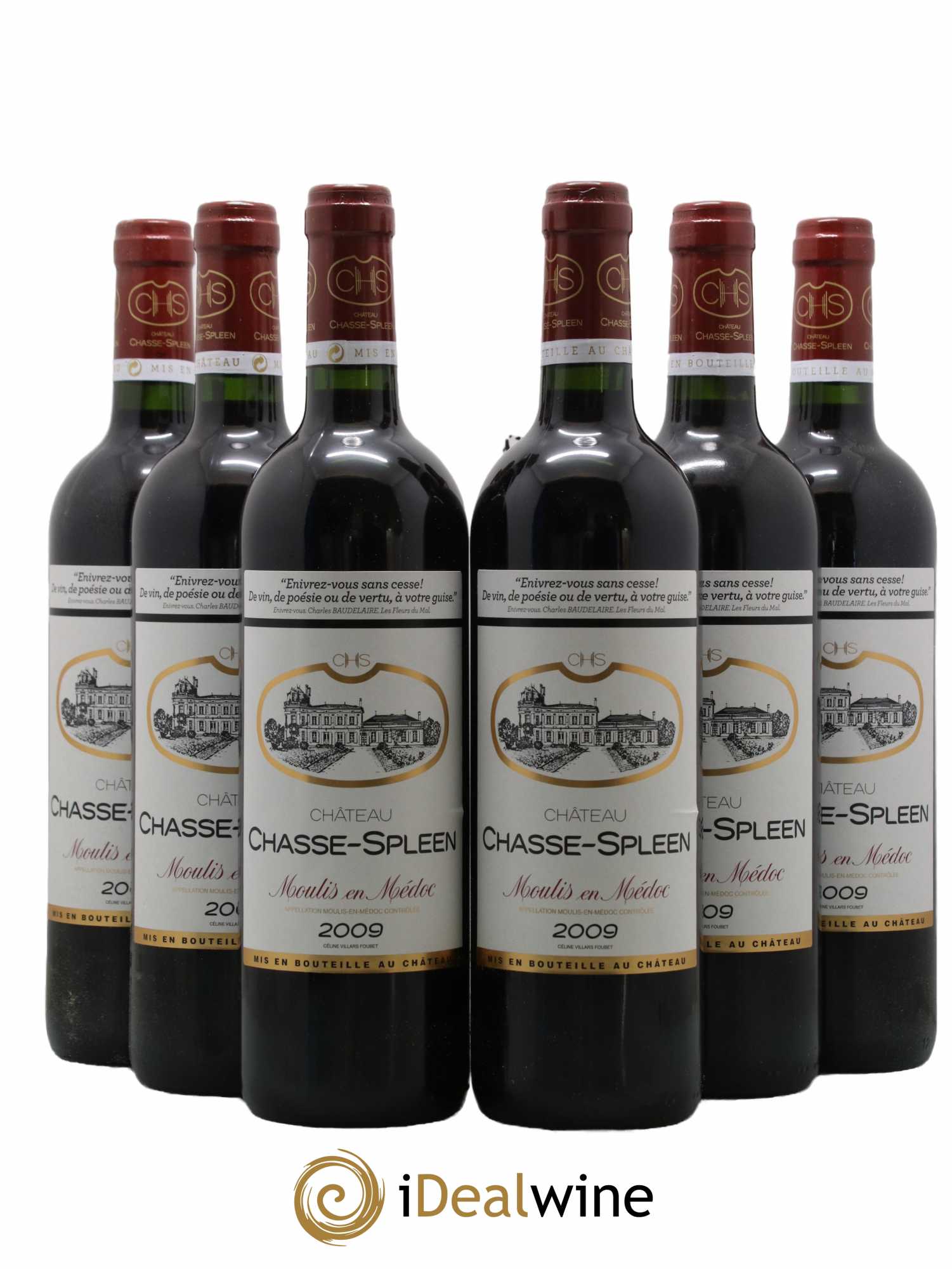 Château Chasse Spleen 2009 - Lot de 6 bouteilles - 0