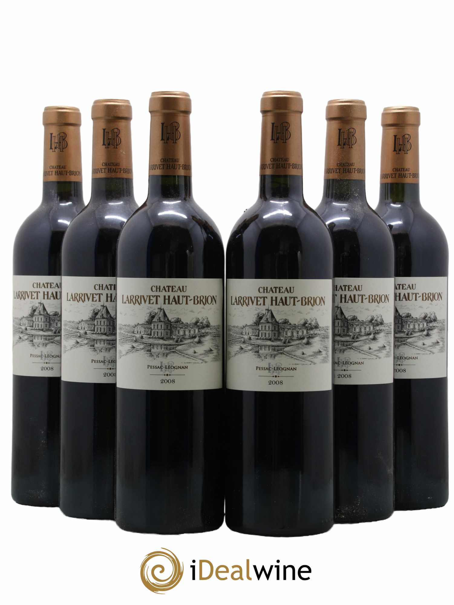 Château Larrivet Haut-Brion 2008 - Lot de 6 bouteilles - 0