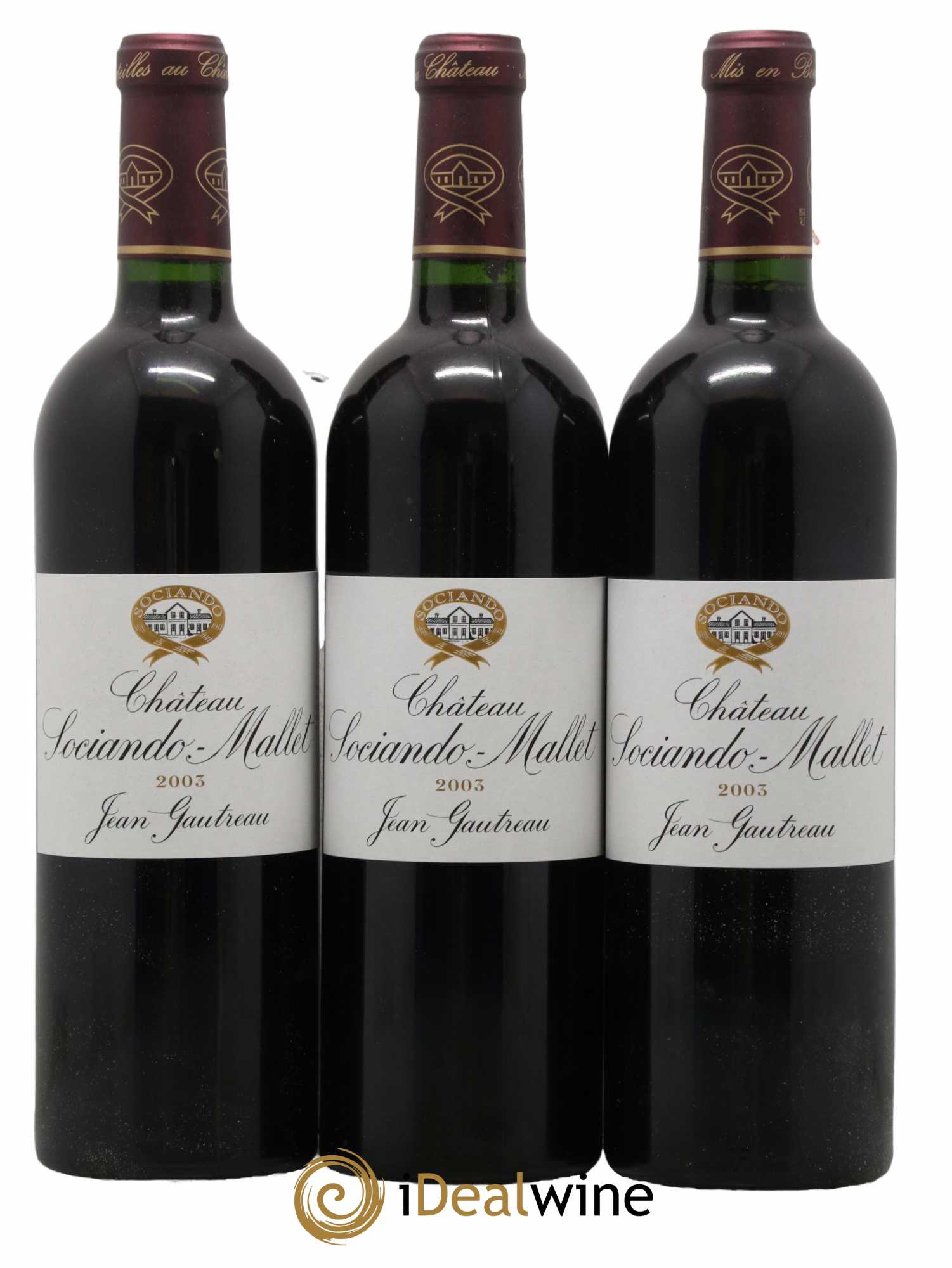 Château Sociando Mallet 2003 - Lot de 6 bouteilles - 2