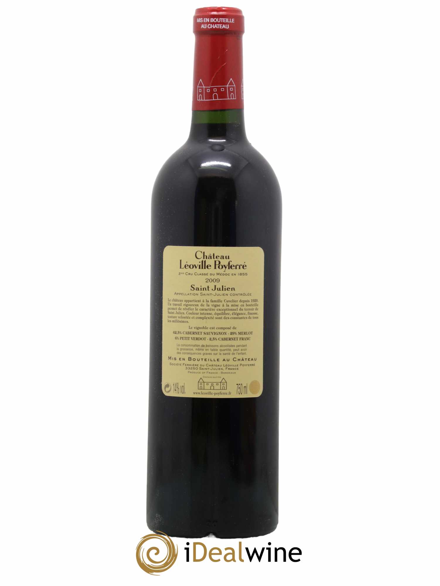 Château Léoville Poyferré 2ème Grand Cru Classé 2009 - Lot de 1 bouteille - 1