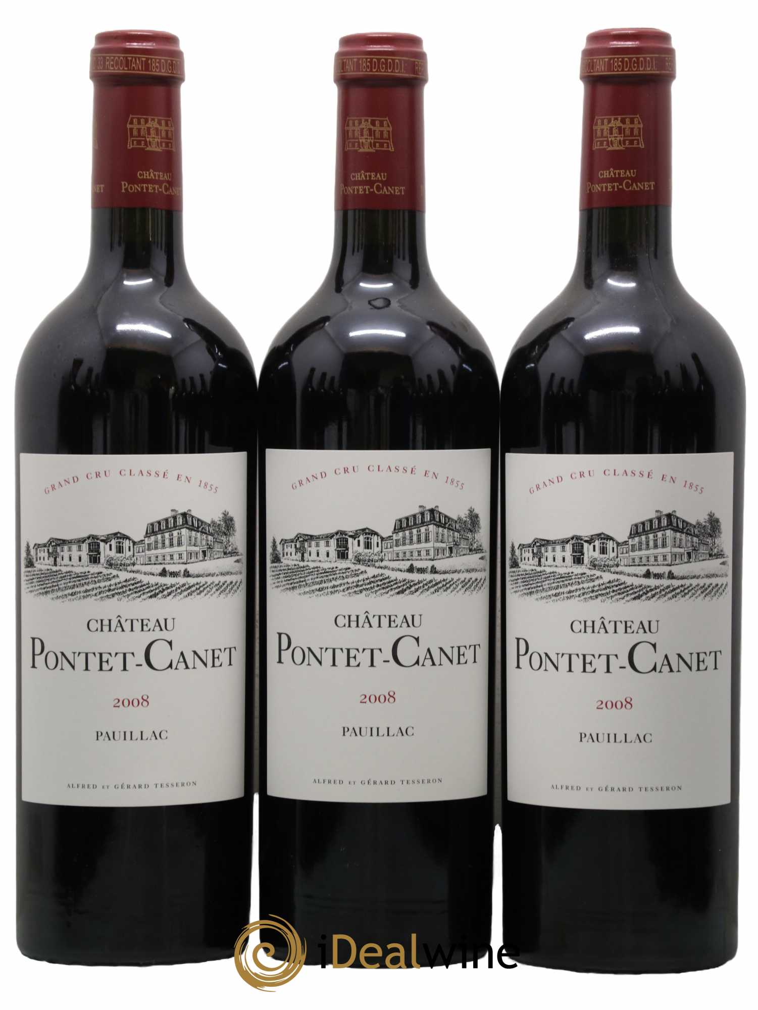 Château Pontet Canet 5ème Grand Cru Classé 2008 - Lot de 12 bouteilles - 1