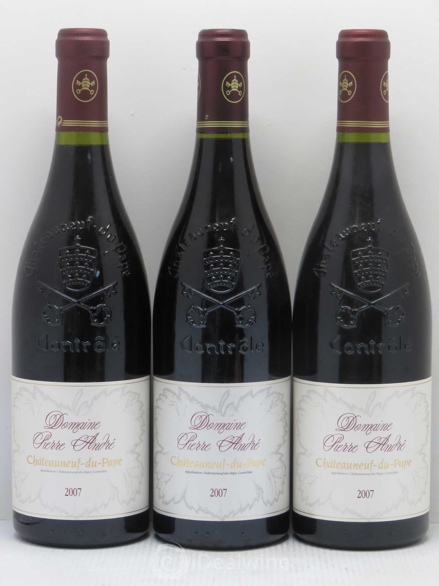 Châteauneuf-du-Pape Pierre André (Domaine) 2007 - Lot de 3 bouteilles - 0