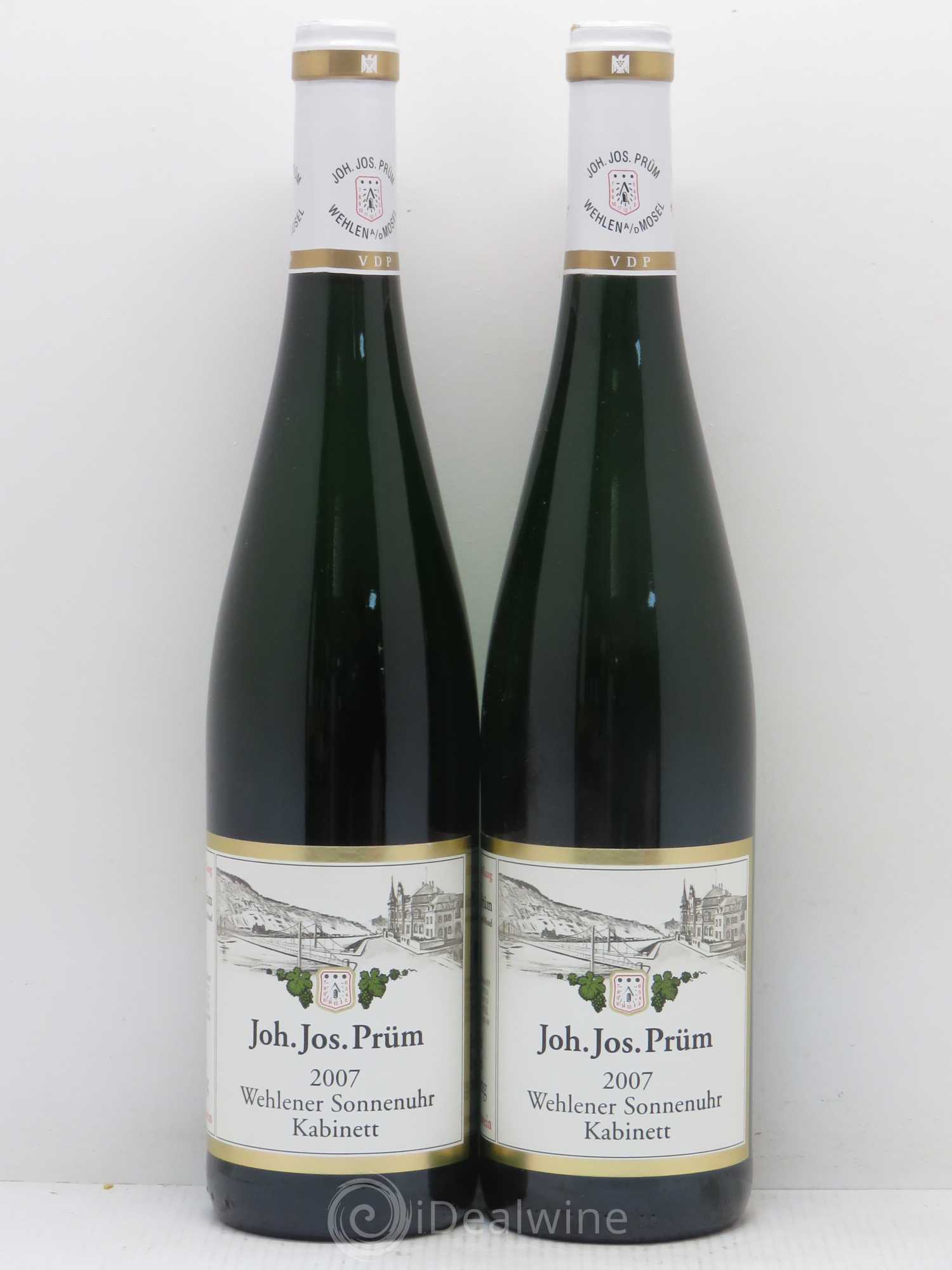 Riesling Joh. Jos. Prum Wehlener Sonnenuhr Kabinett 2007 - Lot de 2 bouteilles - 0