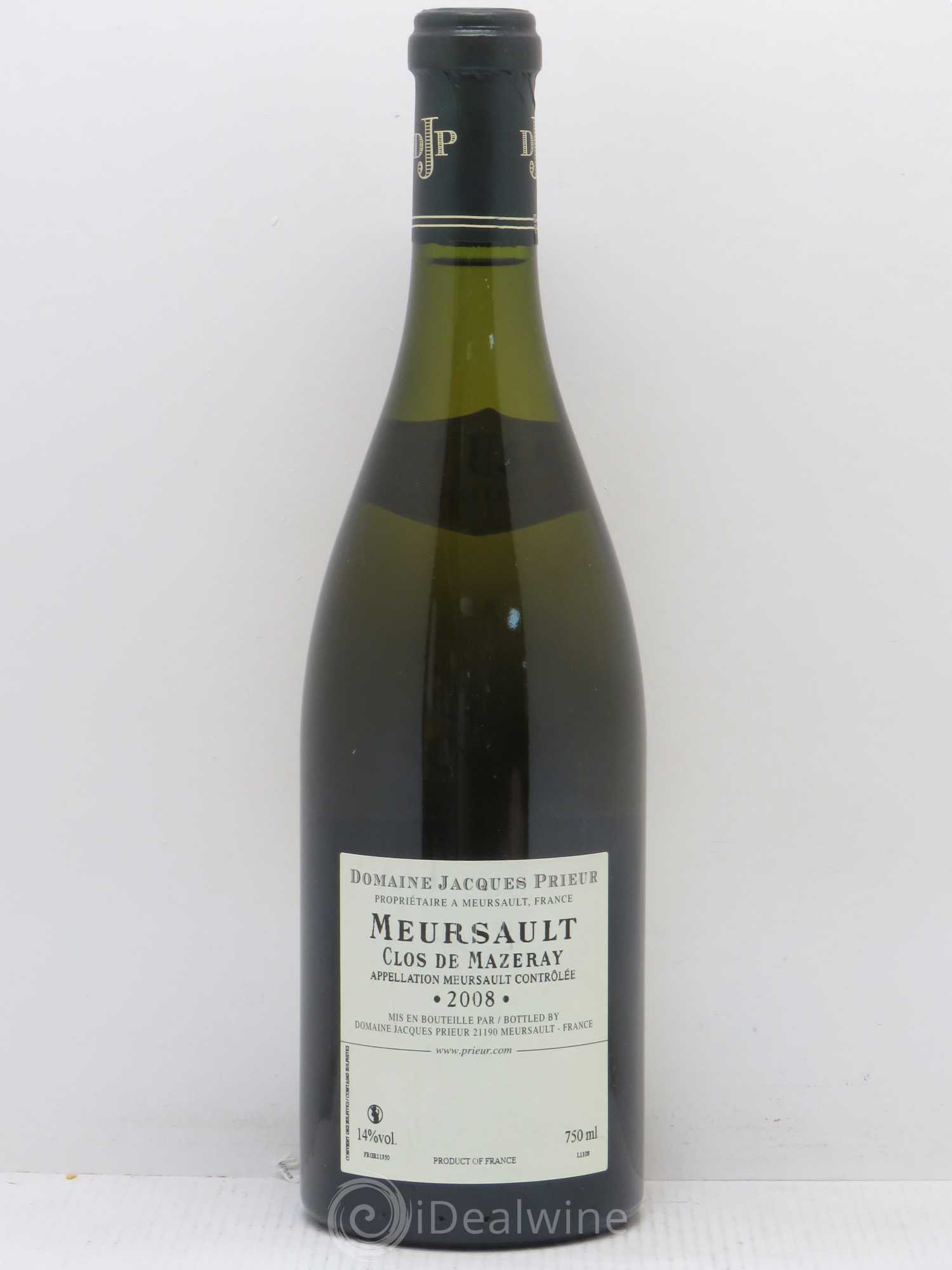 Meursault 1er Cru Clos de Mazeray Jacques Prieur 2008 - Posten von 1 Flasche - 1