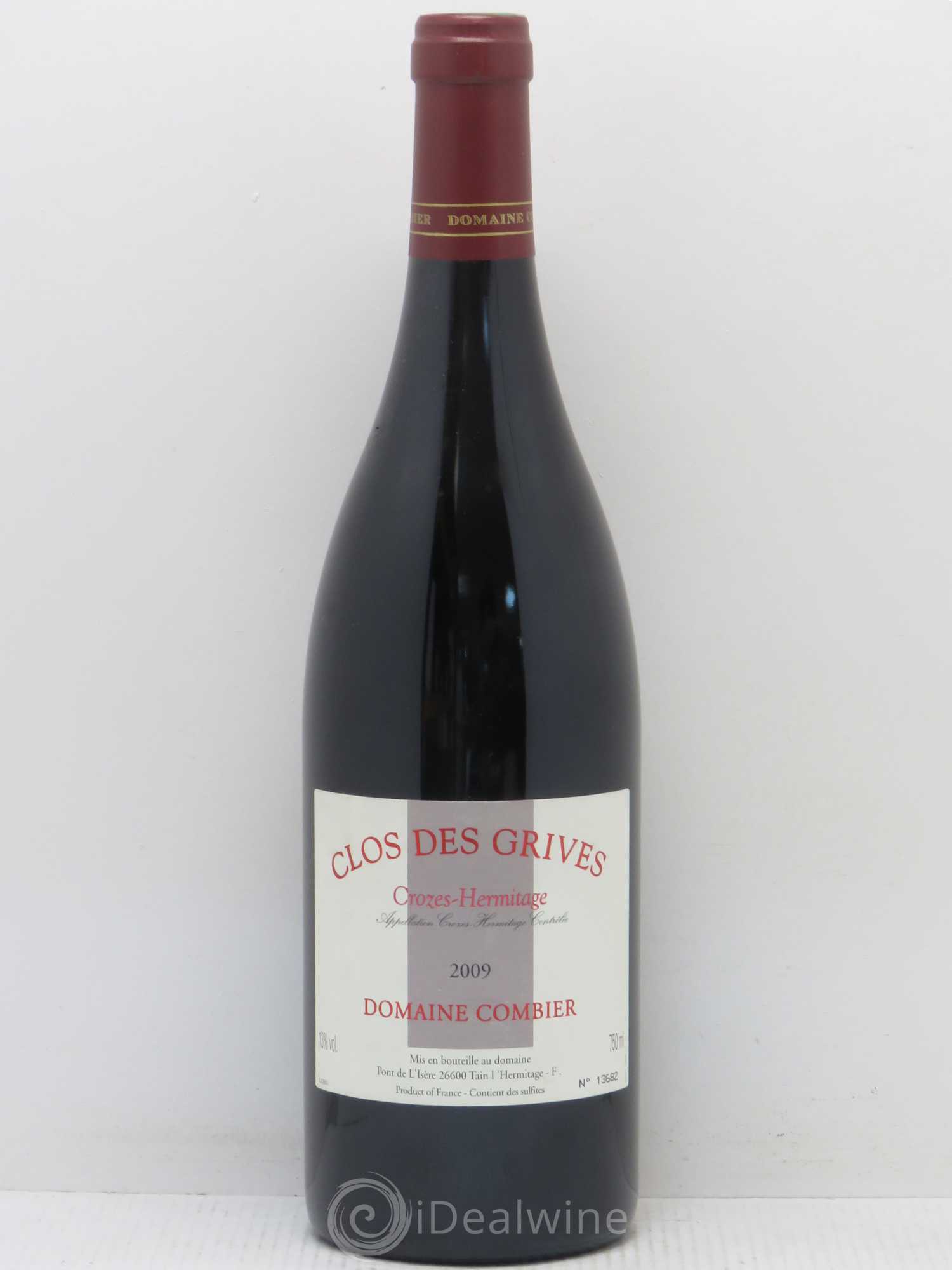 Crozes-Hermitage Clos des Grives Combier 2009 - Lot de 1 bouteille - 0