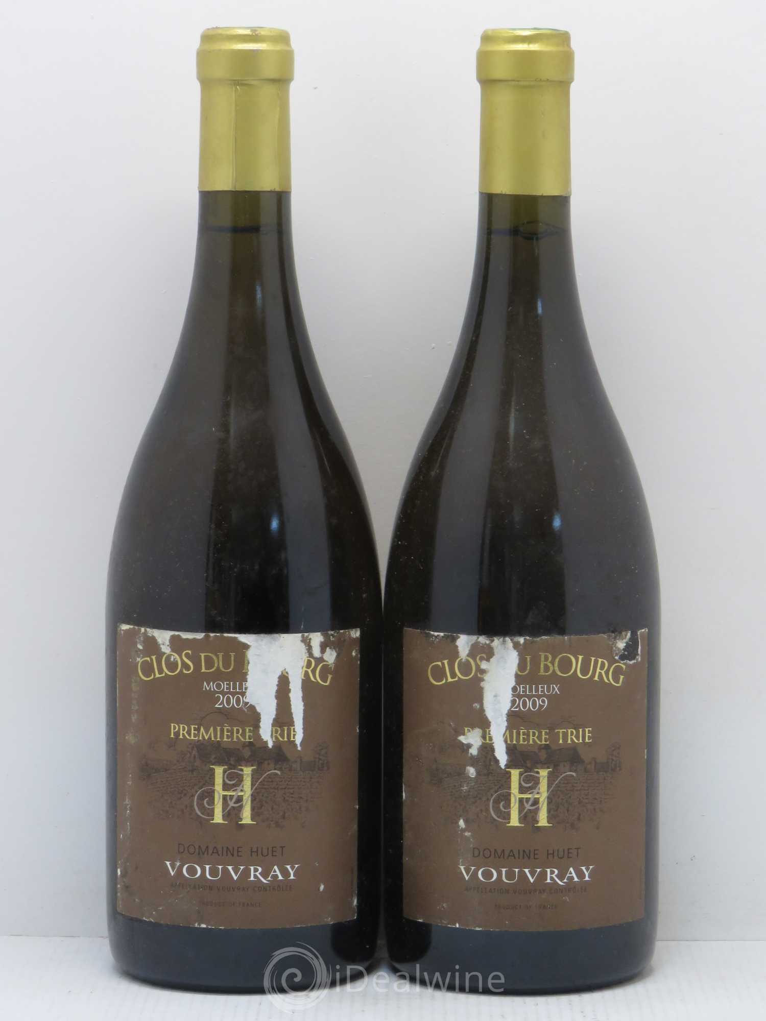 Vouvray Clos du Bourg Moelleux 1ère trie Domaine Huet 2009 - Lotto di 2 bottiglie - 0