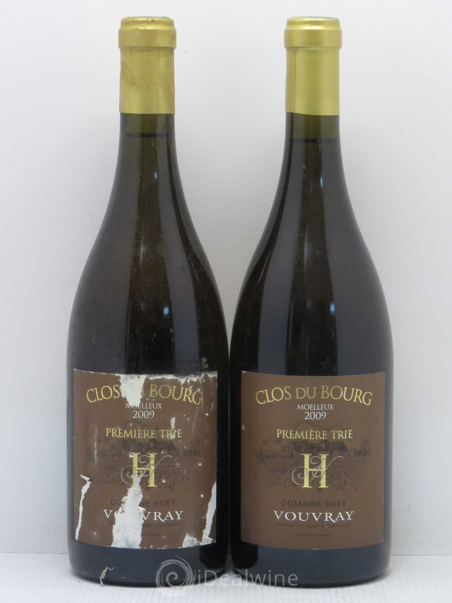 Vouvray Clos du Bourg Moelleux 1ère trie Domaine Huet 2009 - Lotto di 2 bottiglie - 0