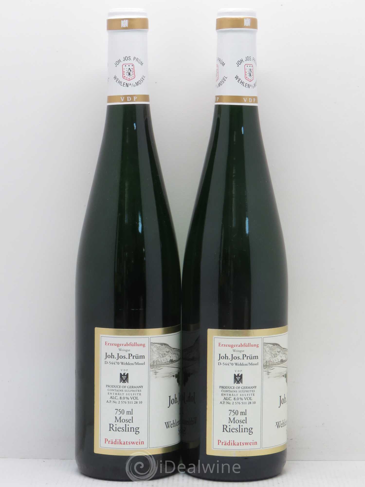 Riesling Joh. Jos. Prum Wehlener Sonnenuhr Spätlese 2009 - Lot de 2 bouteilles - 1