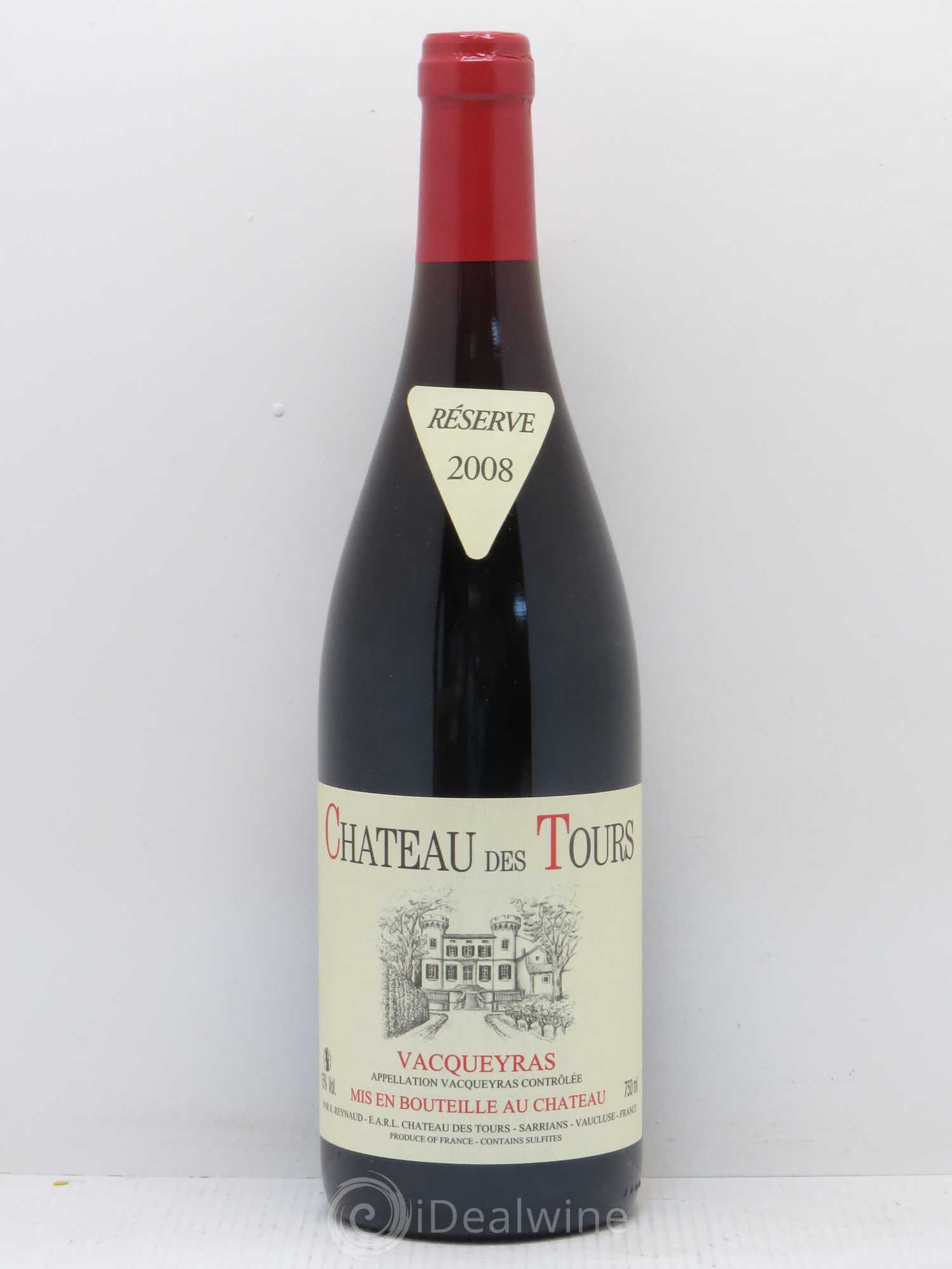 Vacqueyras Château des Tours Emmanuel Reynaud 2008 - Lot de 1 bouteille - 0