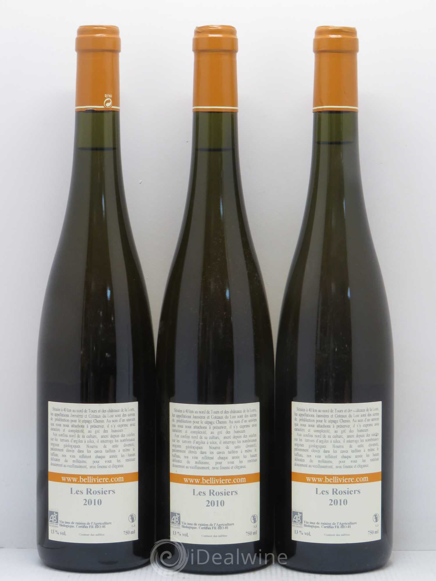 Jasnières Les Rosiers Domaine de Bellivière 2010 - Lot de 3 bouteilles - 1
