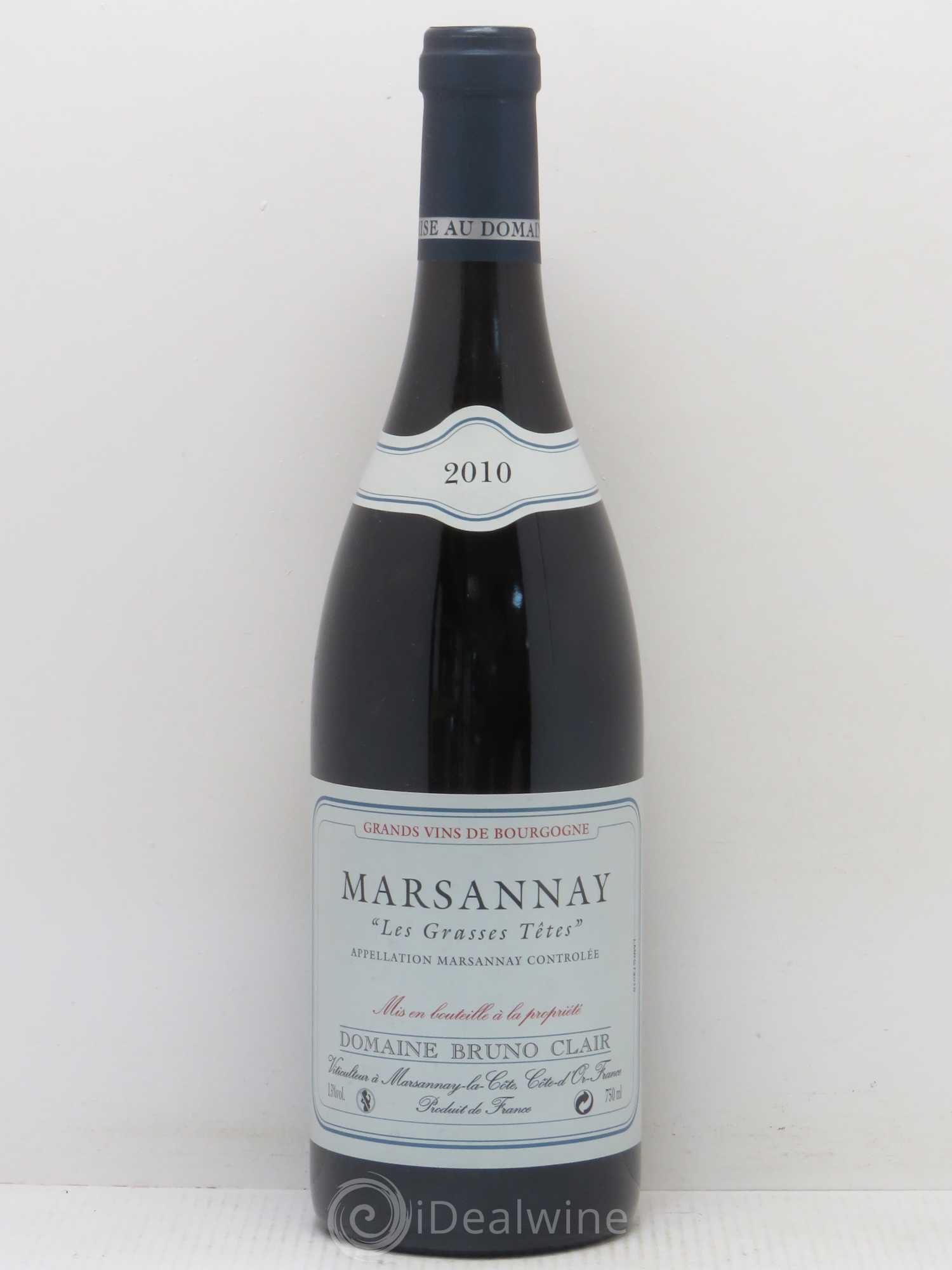 Marsannay Les Grasses Tetes Bruno Clair (Domaine) 2010 - Lot de 1 bouteille - 0