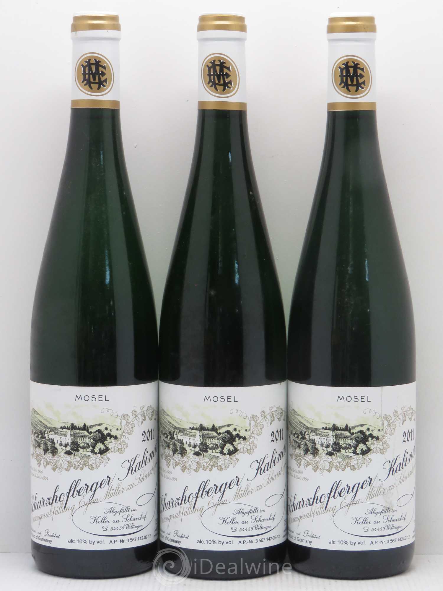 Riesling Scharzhofberger Kabinett Egon Muller 2011 - Lot de 3 bouteilles - 0