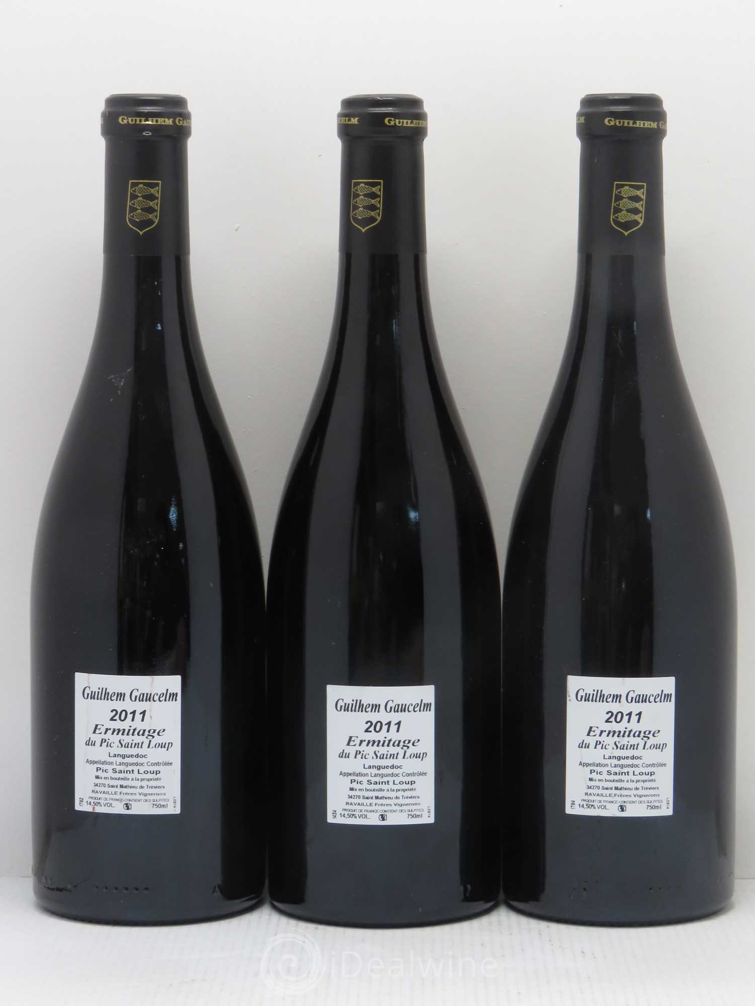 Pic Saint-Loup Héritage du Pic Saint-Loup (anciennement Ermitage) Guilhem Gaucelm 2011 - Lot de 3 bouteilles - 1