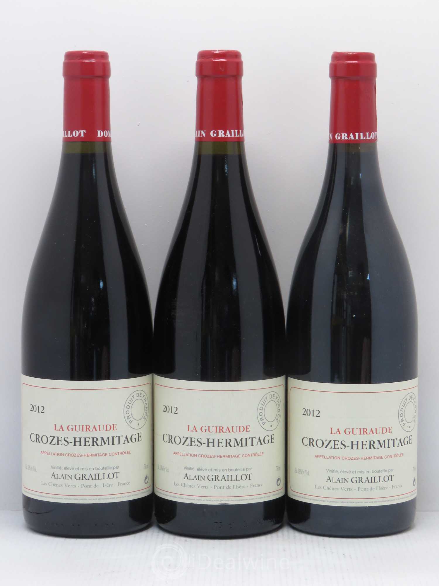 Crozes-Hermitage La Guiraude Domaine Graillot 2012 - Lot de 3 bouteilles - 0