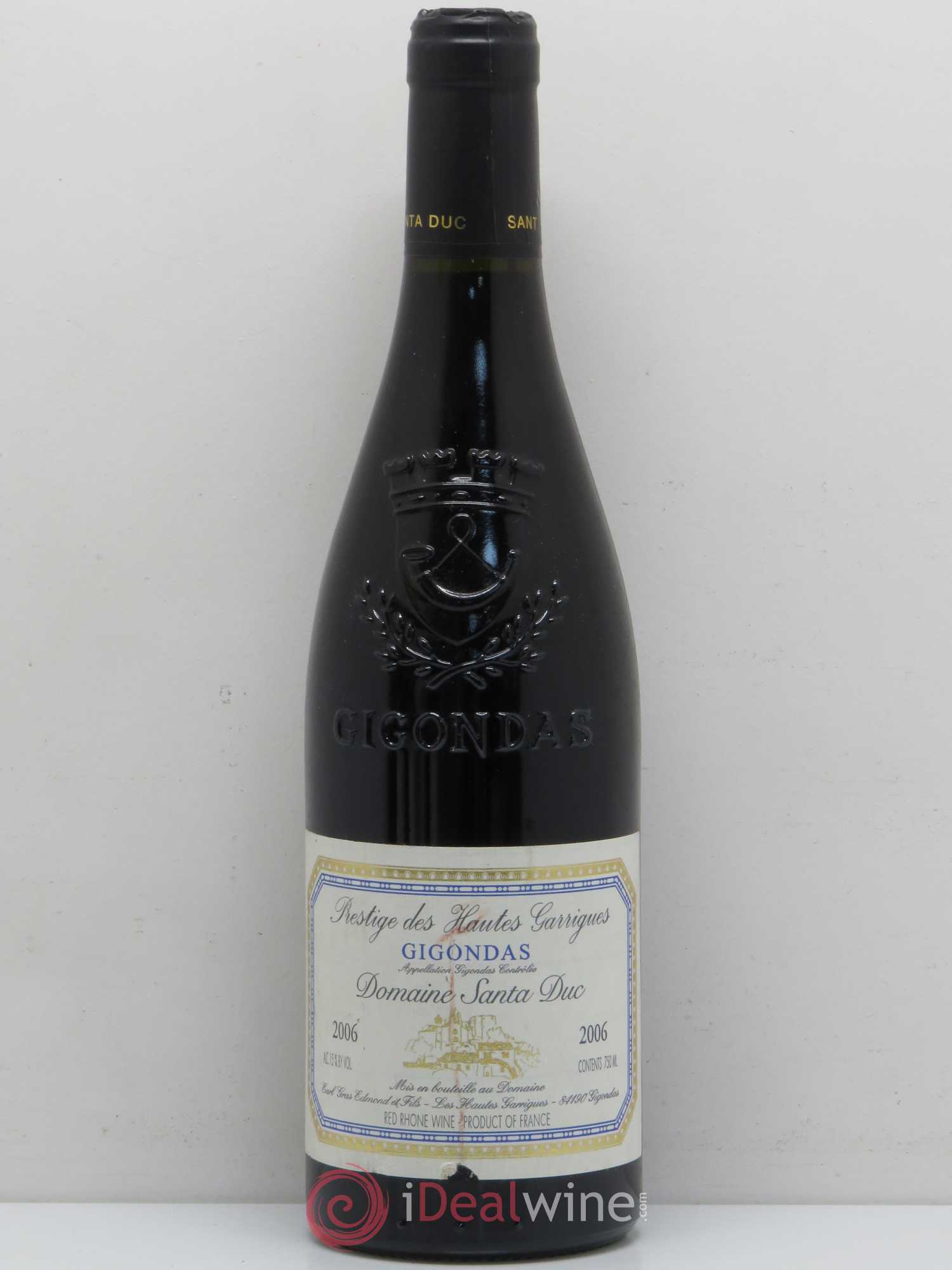 Gigondas Santa Duc (Domaine) Hautes Garrigues Famille Gras 2006 - Lot de 1 bouteille - 0