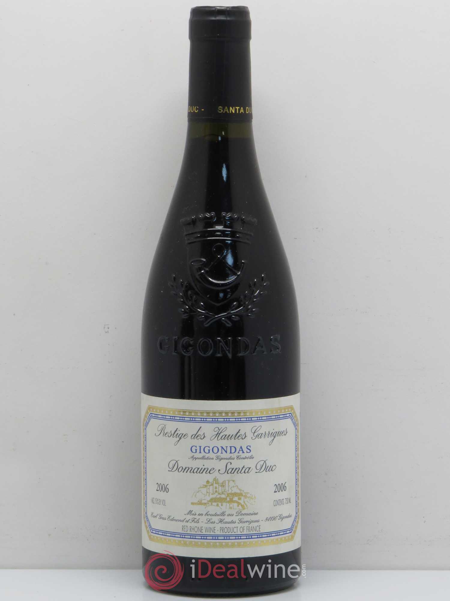 Gigondas Santa Duc (Domaine) Hautes Garrigues Famille Gras 2006 - Lot de 1 bouteille - 0