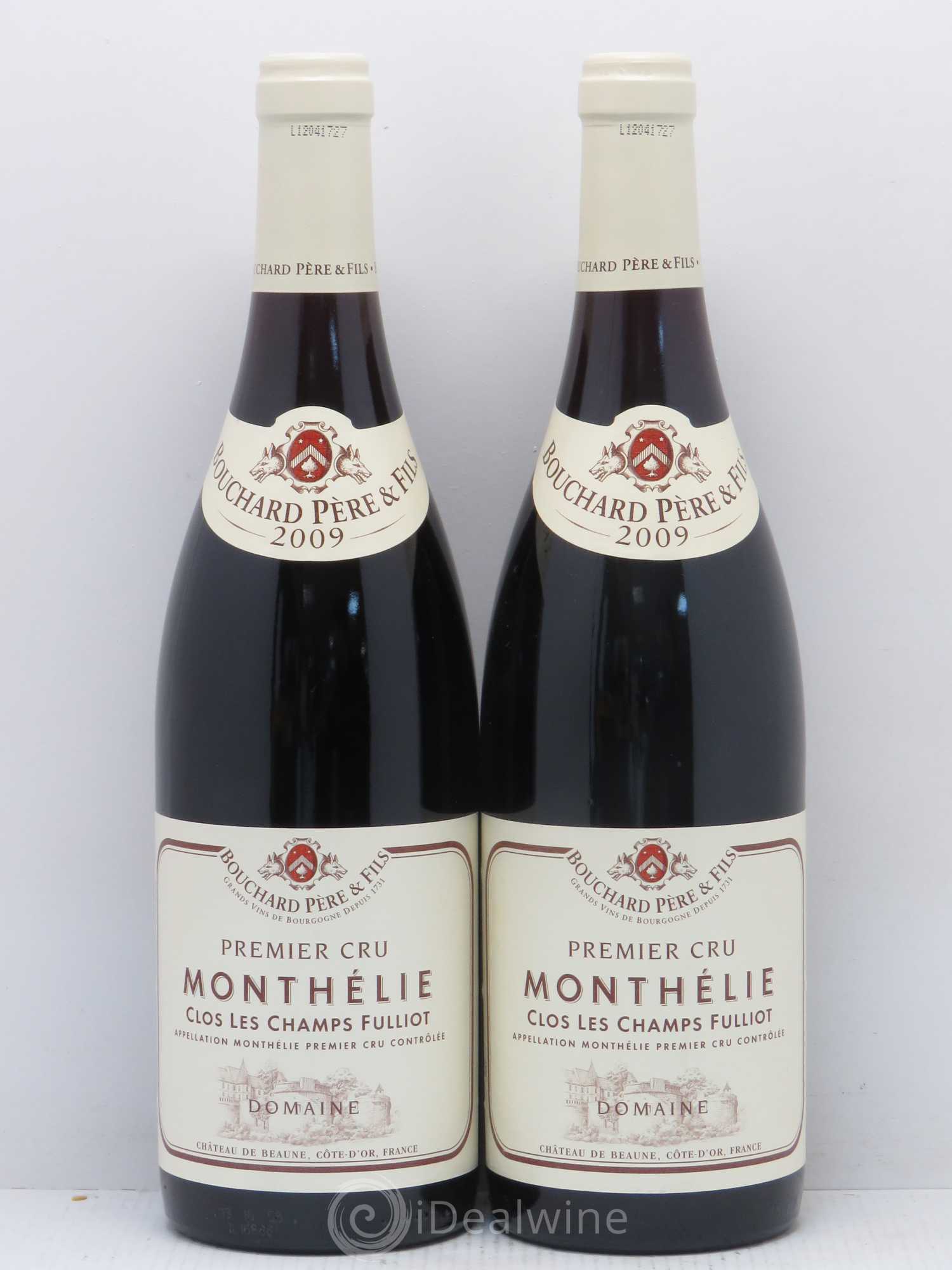 Monthélie 1er Cru Clos Les Champs Fulliot Bouchard Père & Fils 2009 - Lot de 2 bouteilles - 0