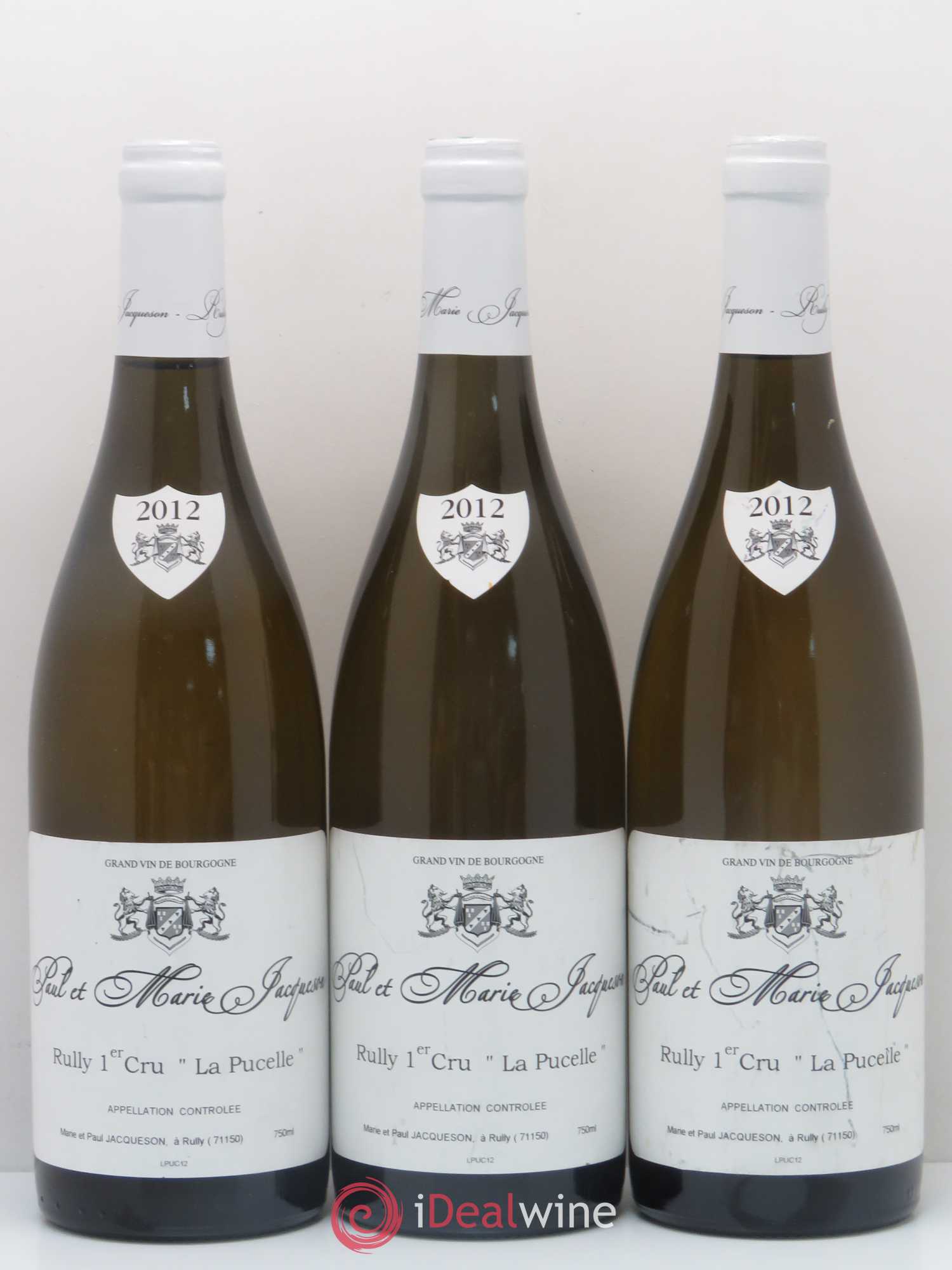 Rully 1er Cru La Pucelle Paul & Marie Jacqueson 2012 - Lot de 3 bouteilles - 0