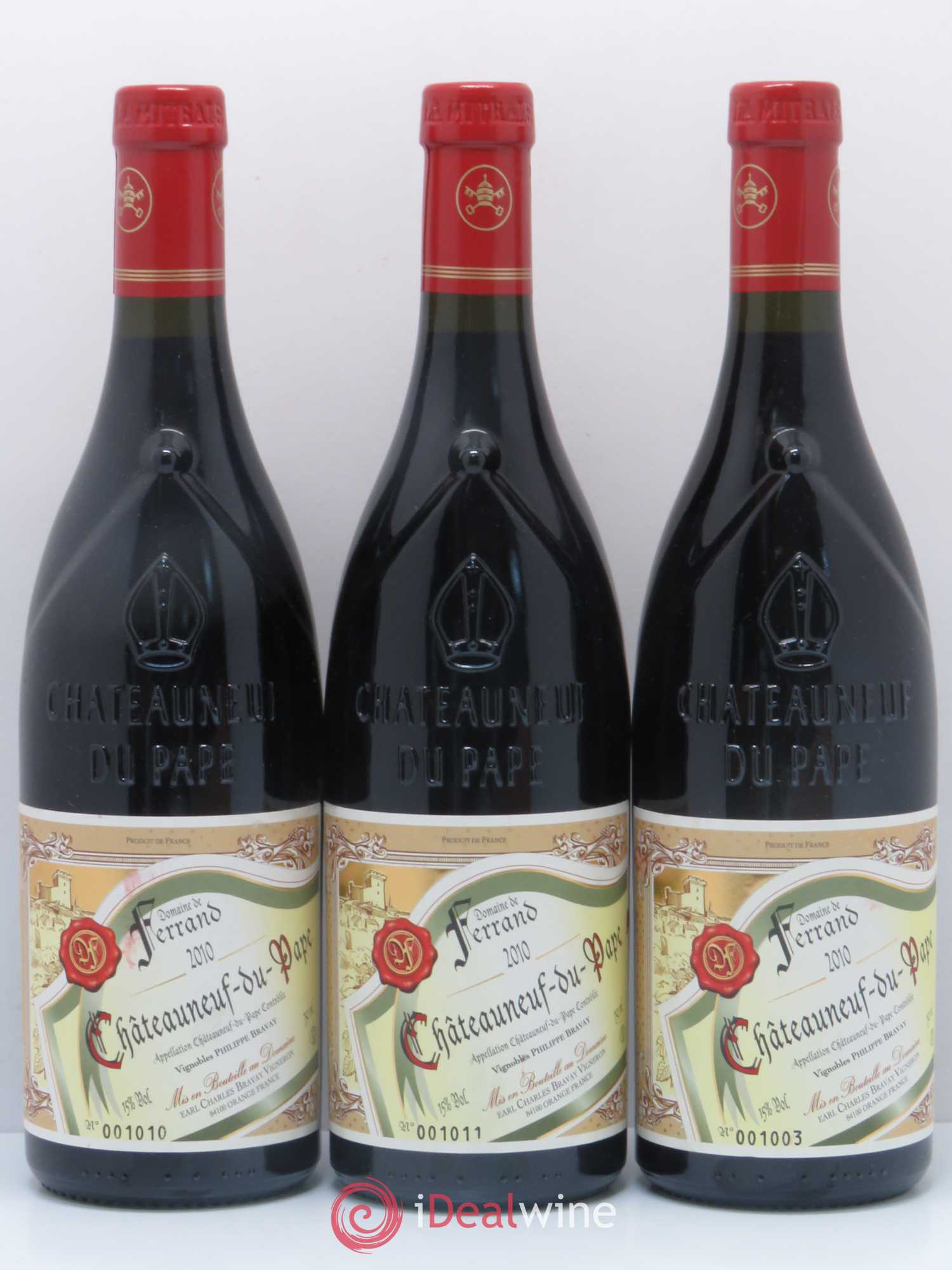 Châteauneuf-du-Pape Domaine Ferrand 2010 - Lot de 3 bouteilles - 0