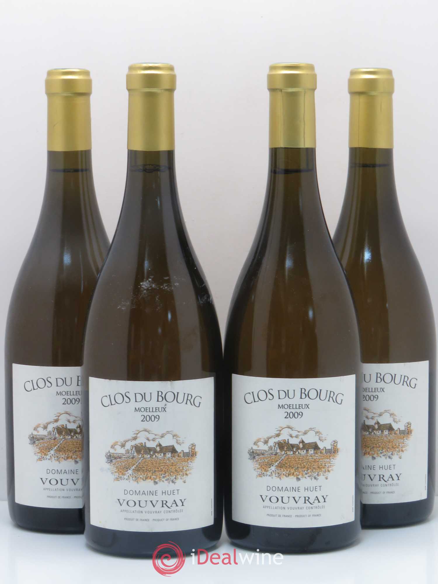 Vouvray Clos du Bourg Moelleux Domaine Huet 2009 - Lotto di 4 bottiglie - 0