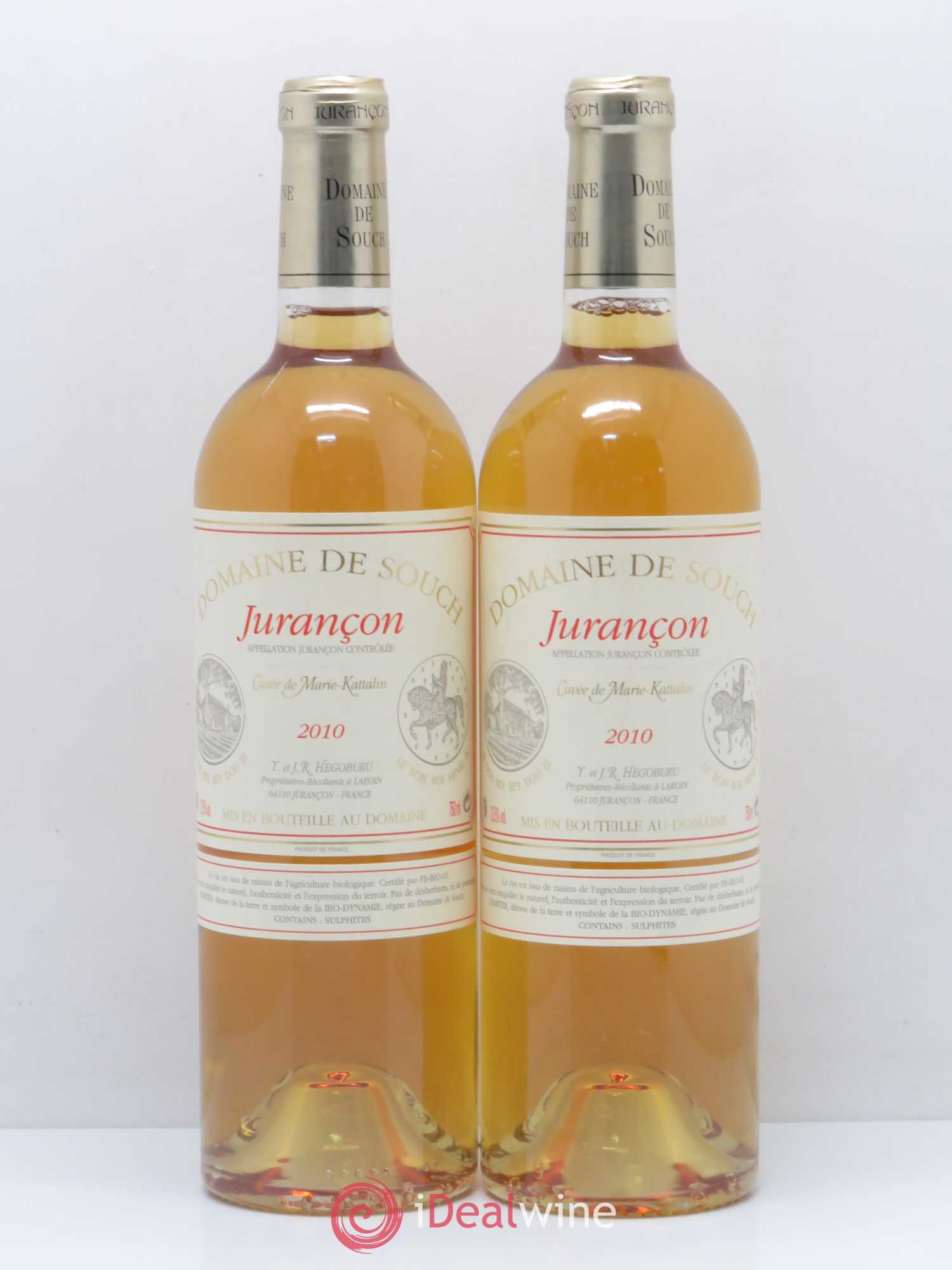 Jurançon Marie Kattalyn Souch (Domaine de) 2010 - Lotto di 2 bottiglie - 0