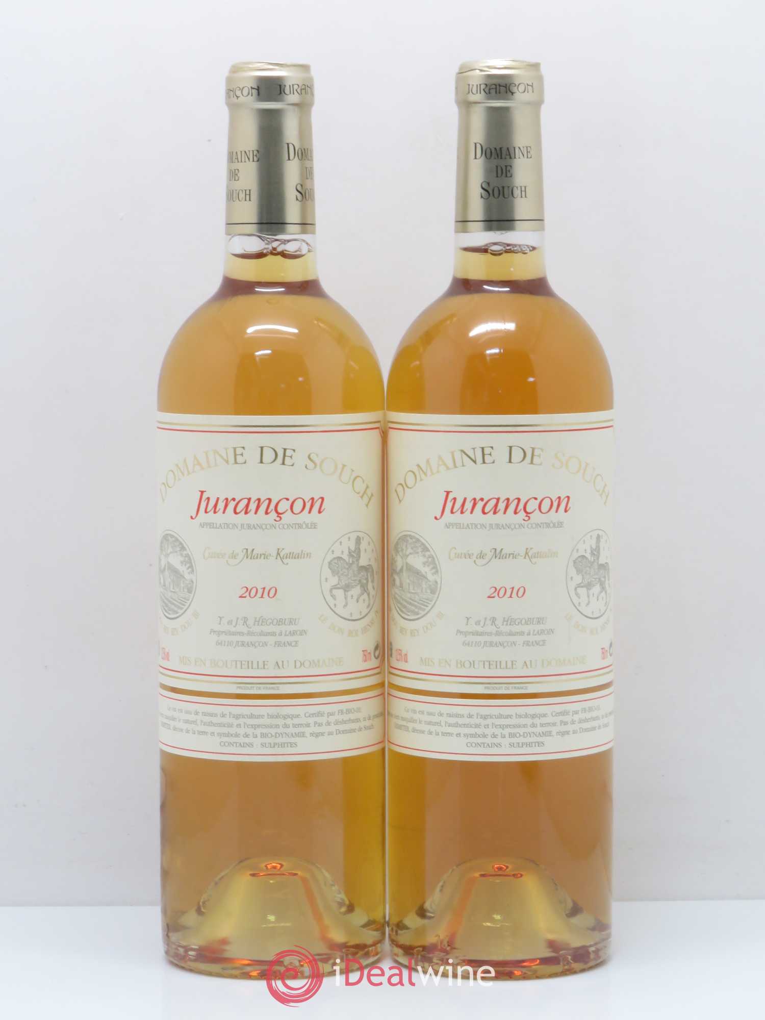 Jurançon Marie Kattalyn Souch (Domaine de) 2010 - Lot de 2 bouteilles - 0