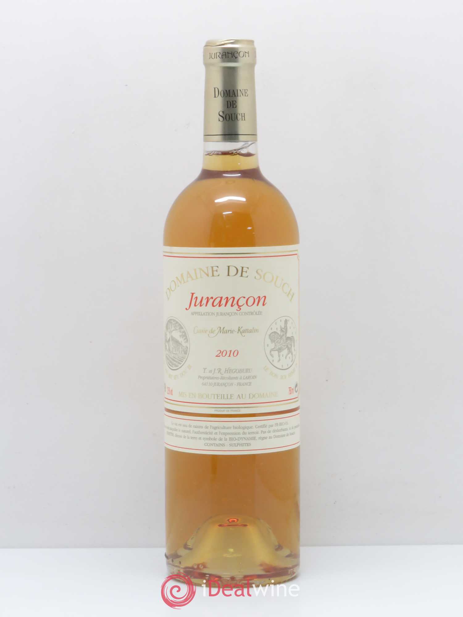 Jurançon Marie Kattalyn Souch (Domaine de) 2010 - Lot de 1 bouteille - 0