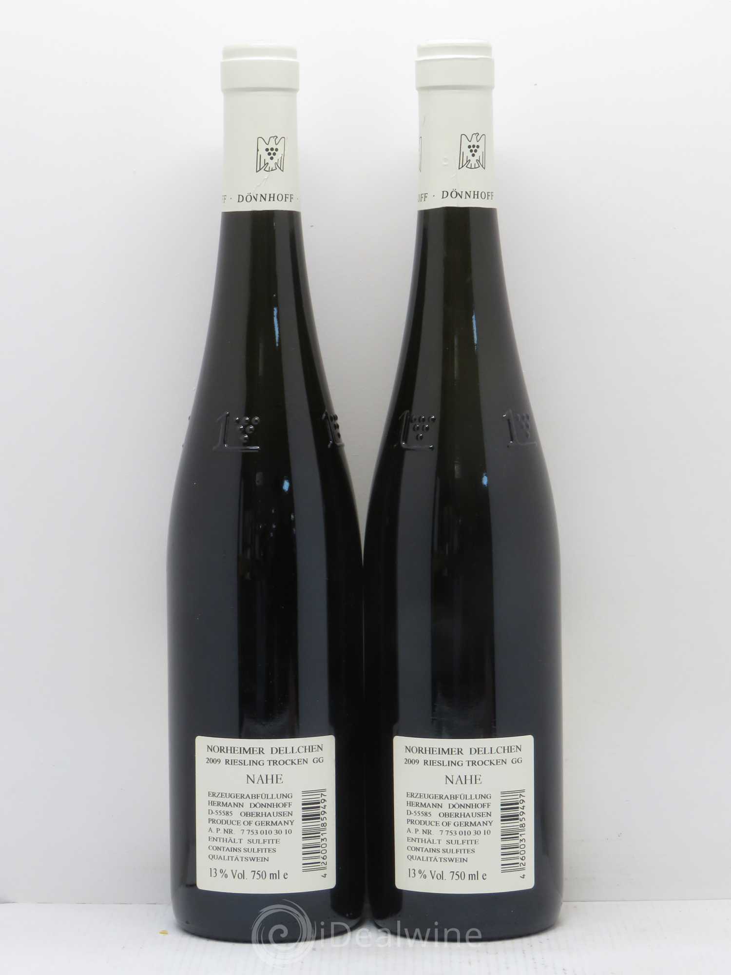 Riesling Weingut Dönnhoff Nahe Norheimer Dellchen Trocken GG 2009 - Lotto di 2 bottiglie - 1