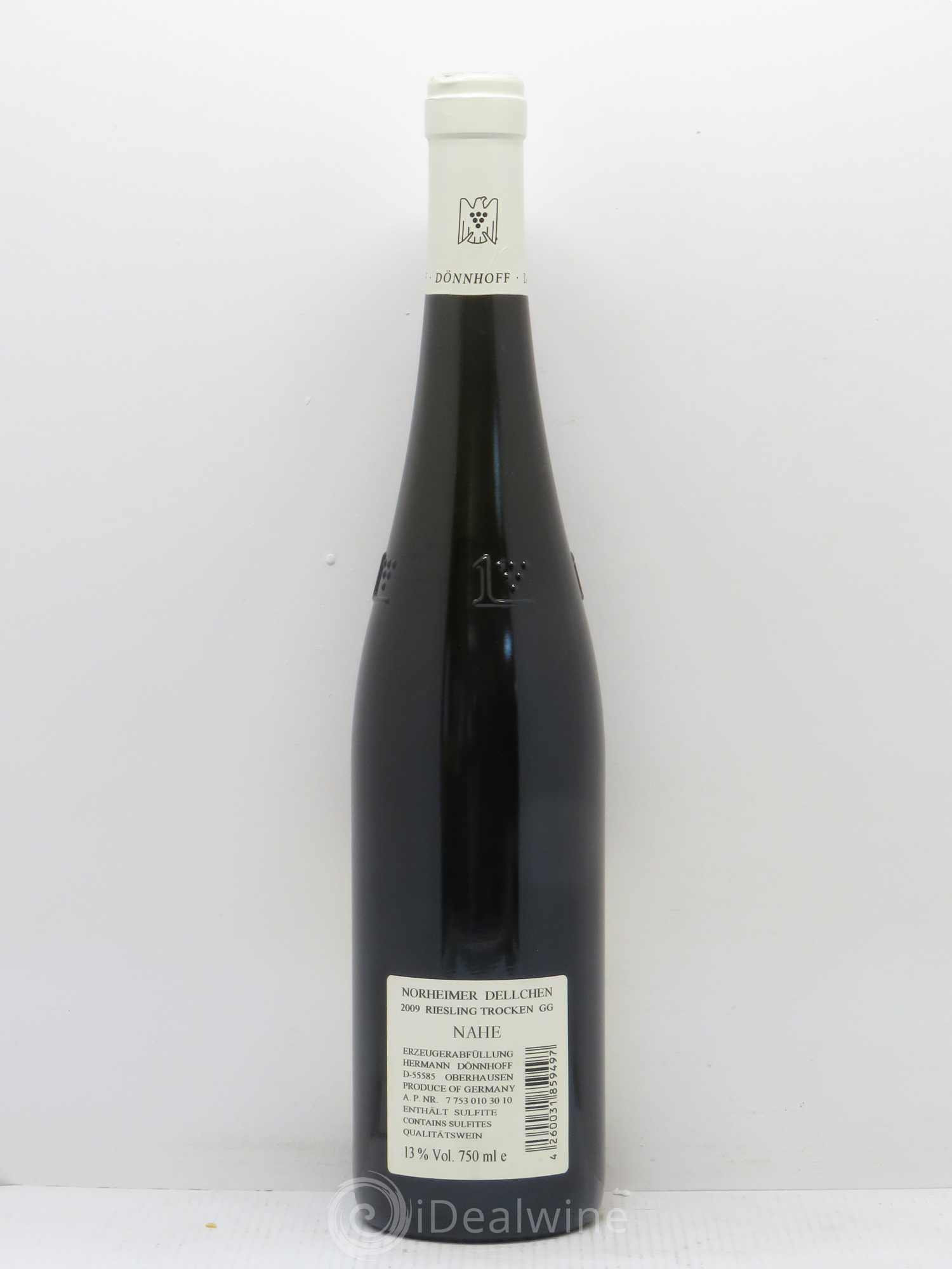 Riesling Weingut Dönnhoff Nahe Norheimer Dellchen Trocken GG 2009 - Posten von 1 Flasche - 1
